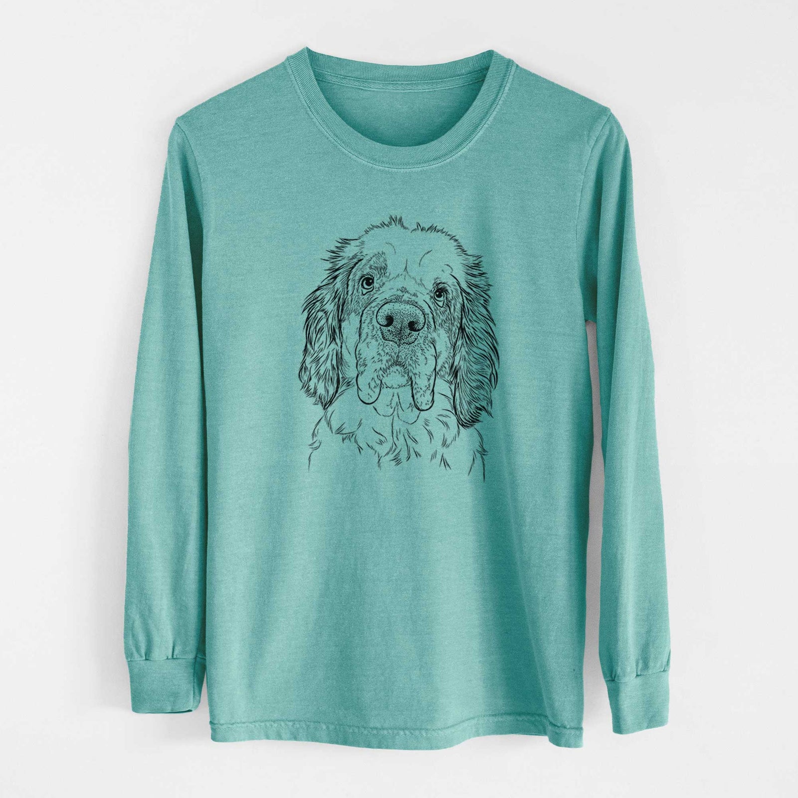 Bare Sully the Clumber Spaniel - Heavyweight 100% Cotton Long Sleeve