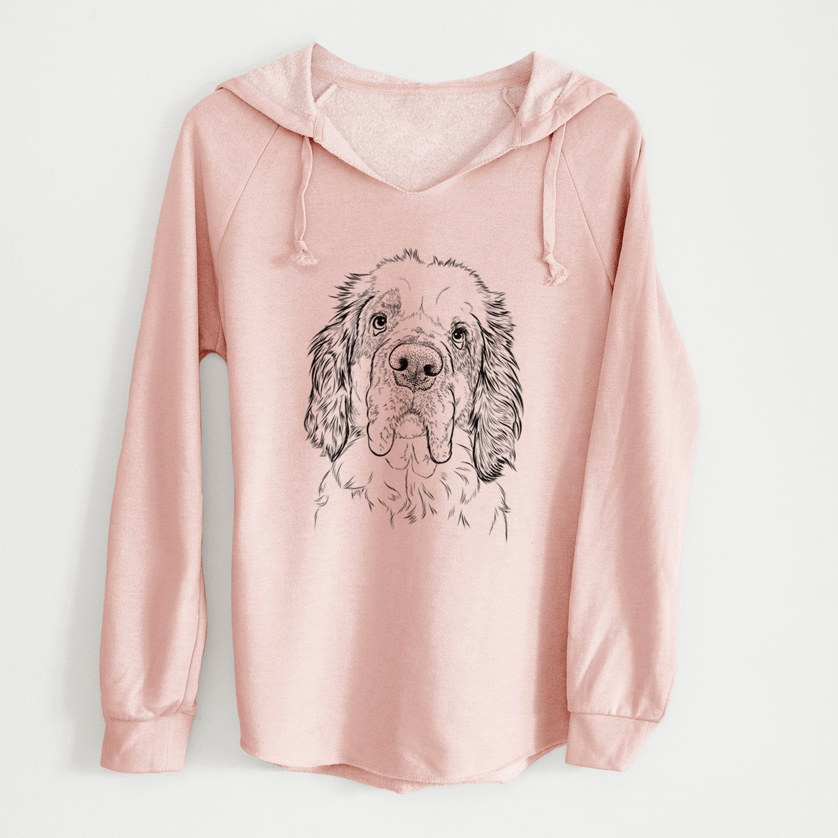 Bare Sully the Clumber Spaniel - Cali Wave Hooded Sweatshirt