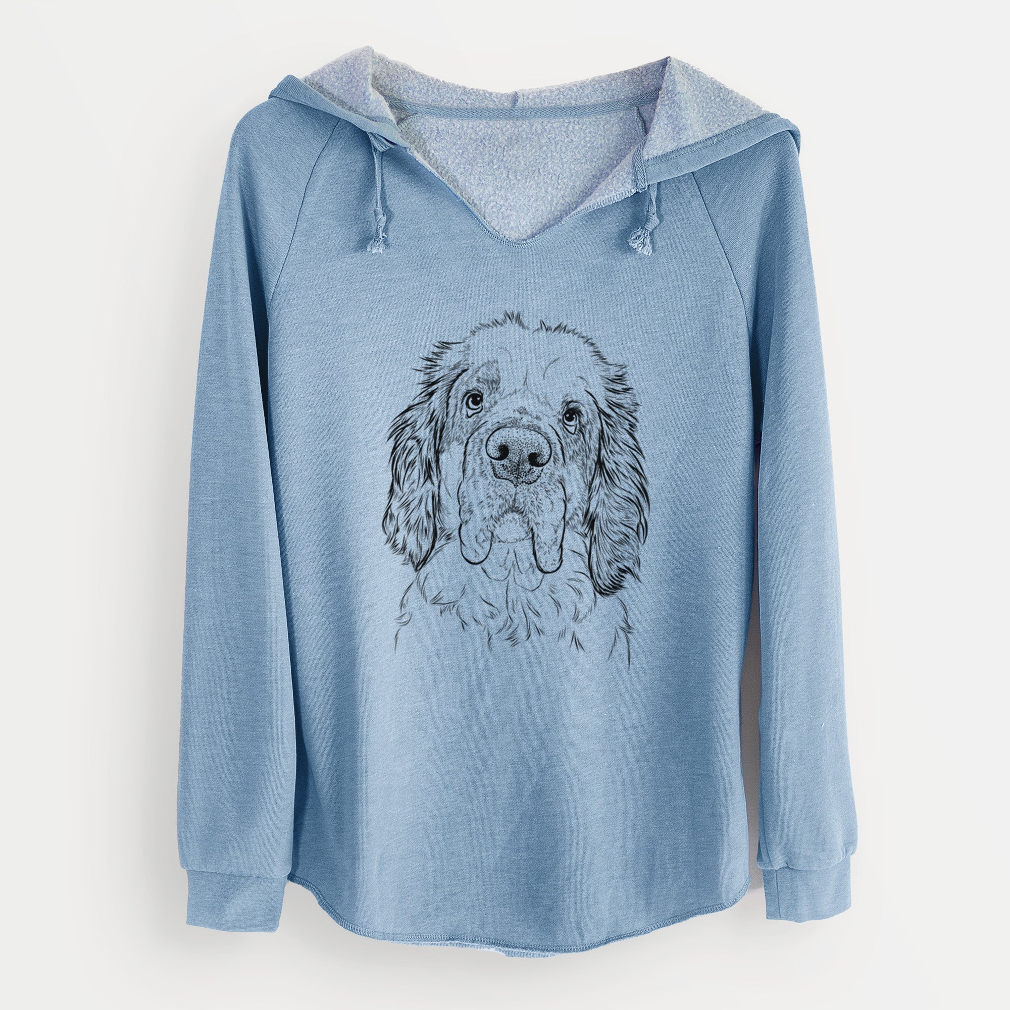 Bare Sully the Clumber Spaniel - Cali Wave Hooded Sweatshirt