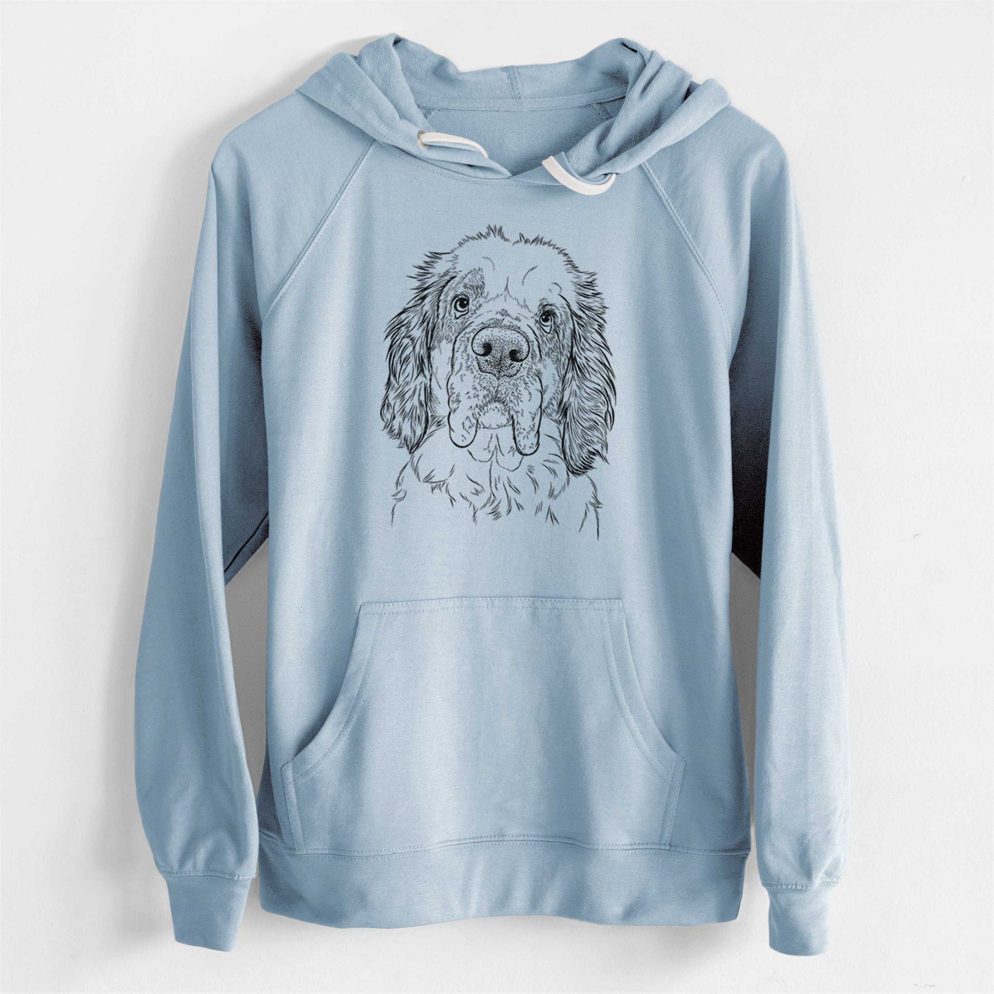 Bare Sully the Clumber Spaniel - Unisex Loopback Terry Hoodie