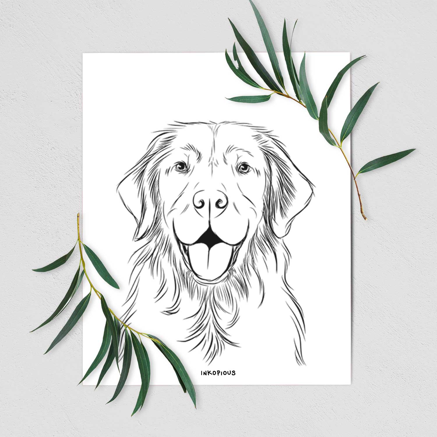 Sunny the Golden Retriever Art Print
