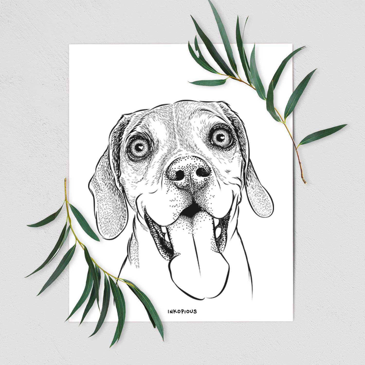 Sunny the Beagle Art Print