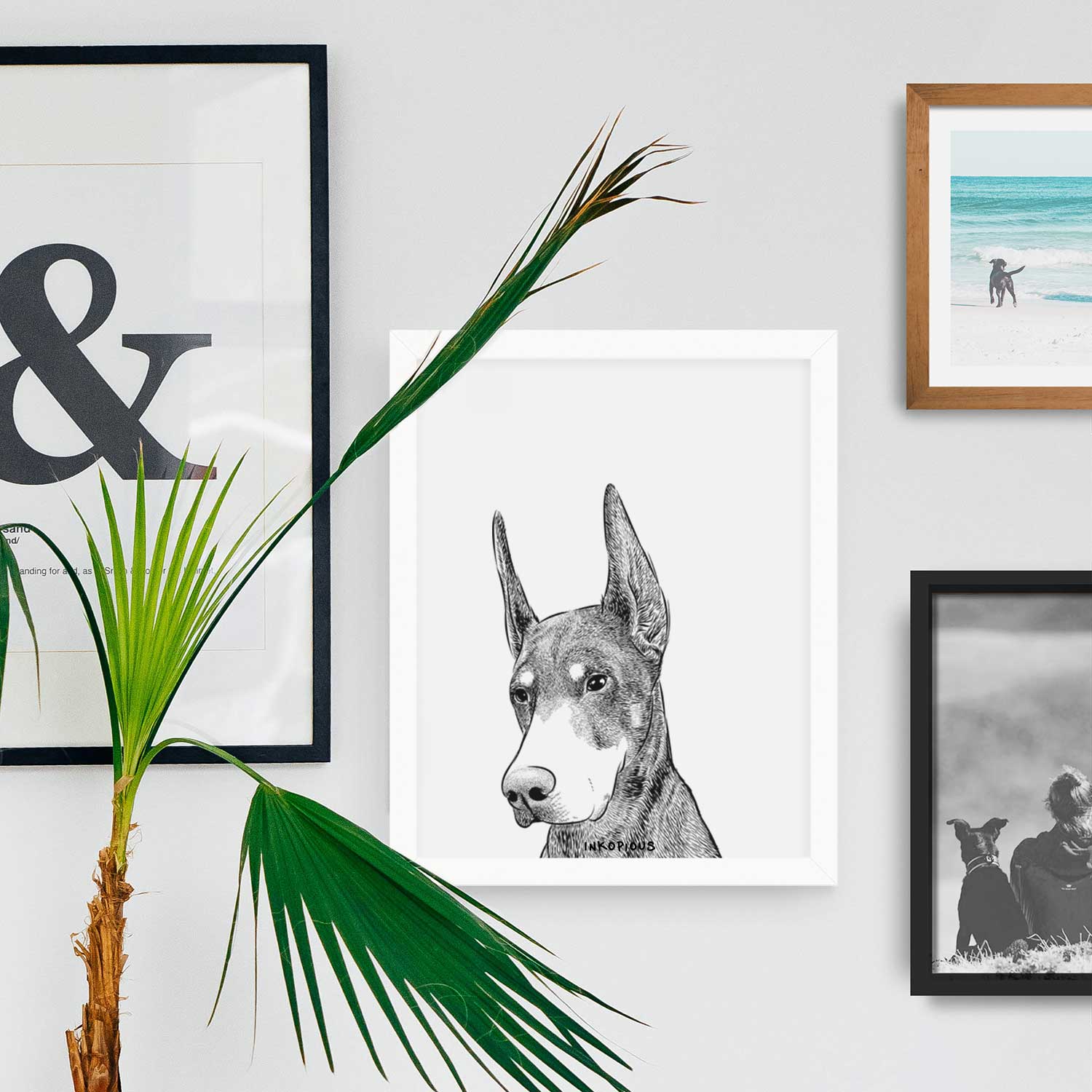 Sunny the Doberman Pinscher Art Print