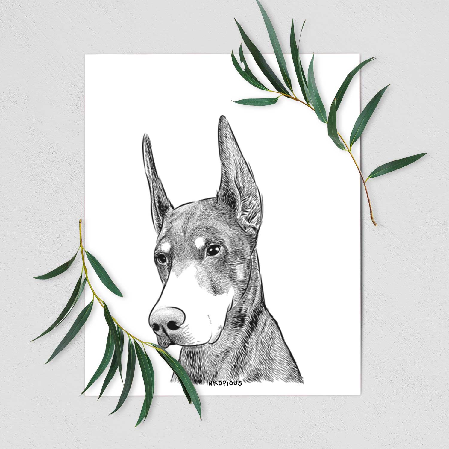 Sunny the Doberman Pinscher Art Print