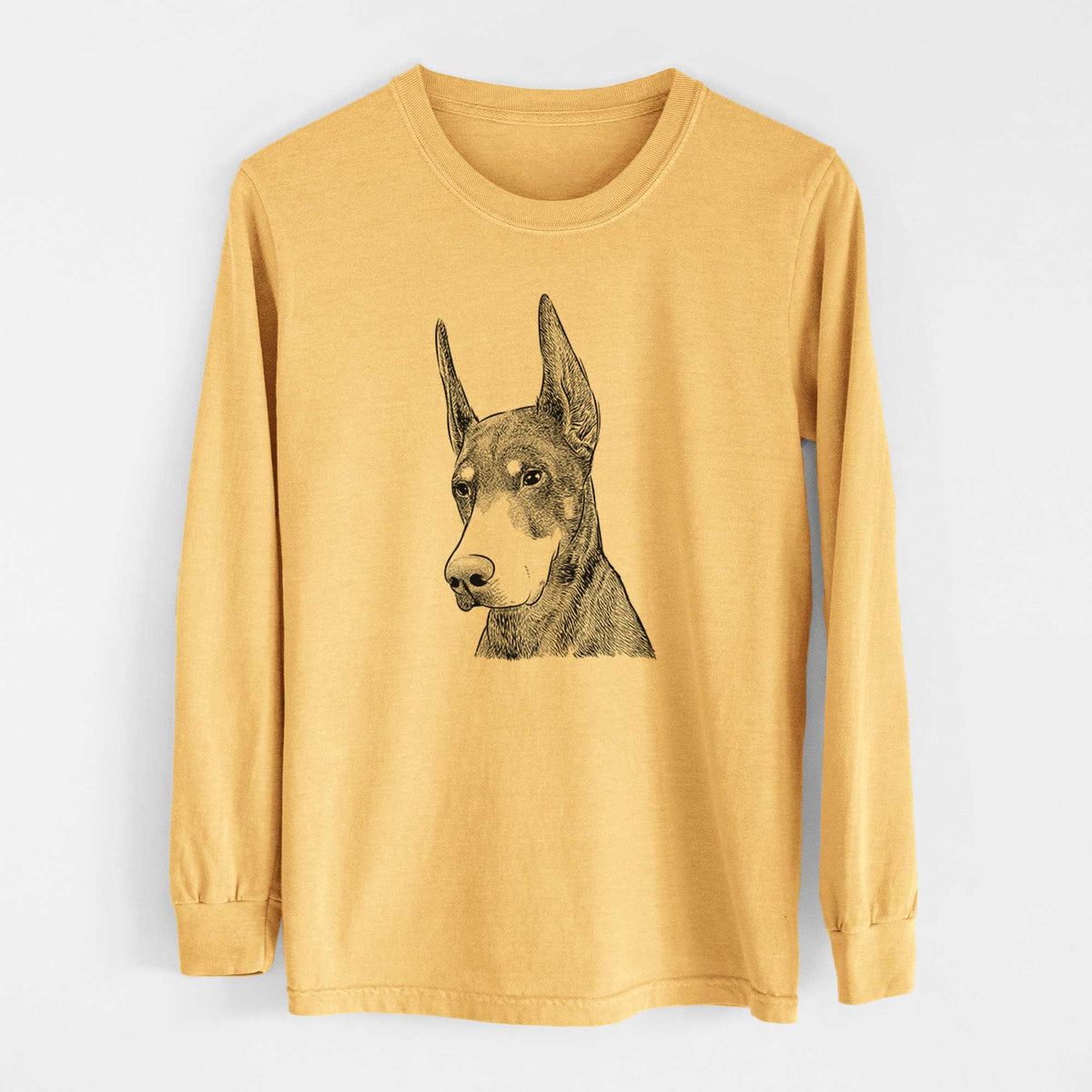Bare Sunny the Doberman Pinscher - Heavyweight 100% Cotton Long Sleeve
