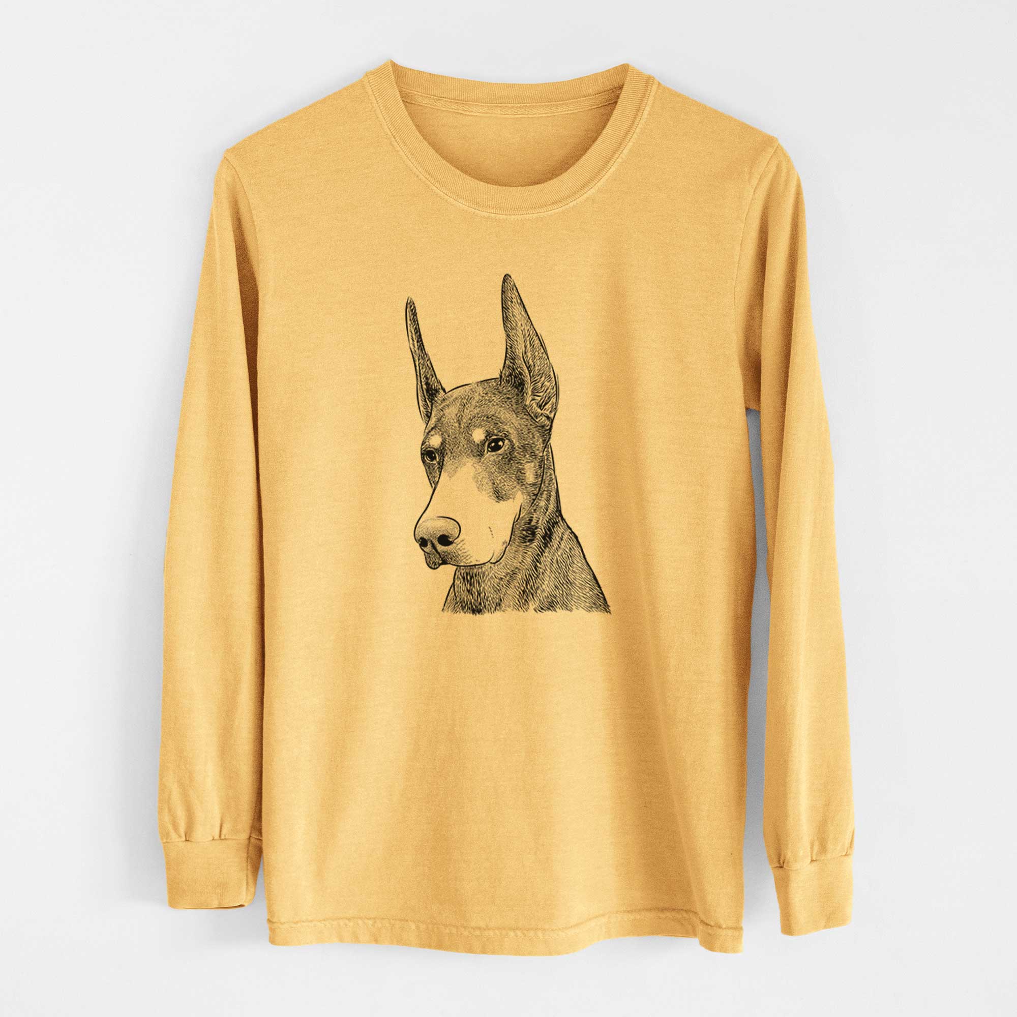 Bare Sunny the Doberman Pinscher - Heavyweight 100% Cotton Long Sleeve