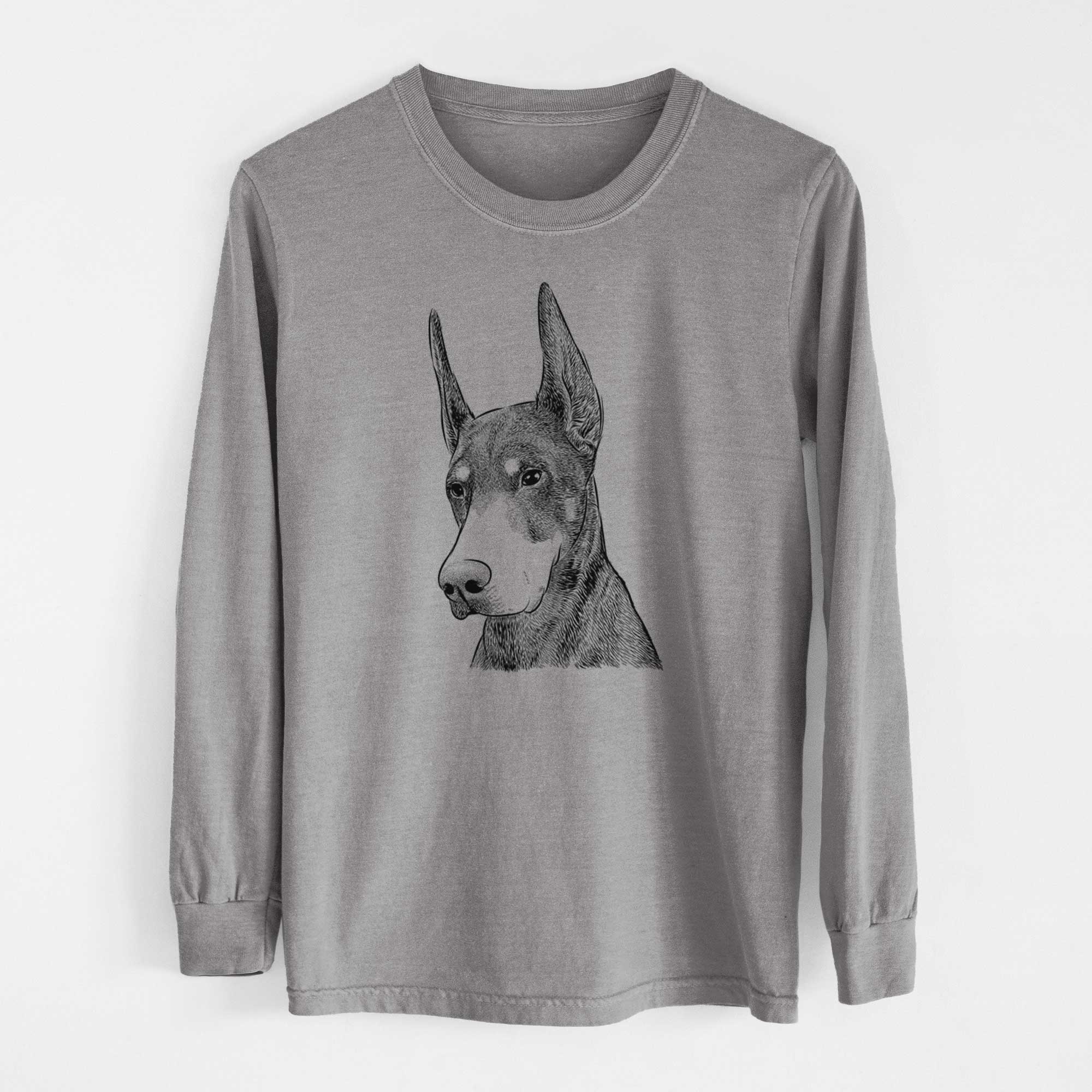 Bare Sunny the Doberman Pinscher - Heavyweight 100% Cotton Long Sleeve