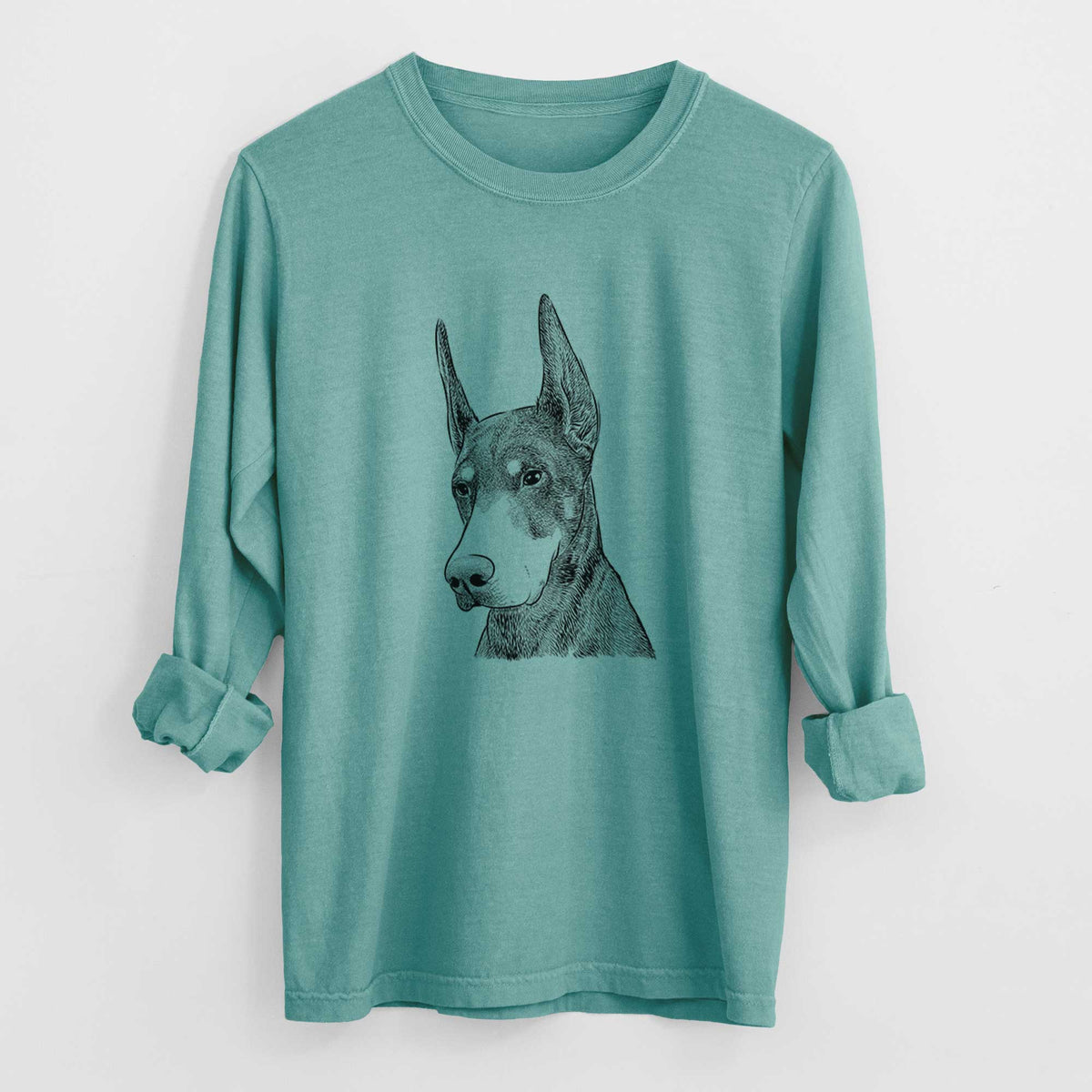 Bare Sunny the Doberman Pinscher - Heavyweight 100% Cotton Long Sleeve
