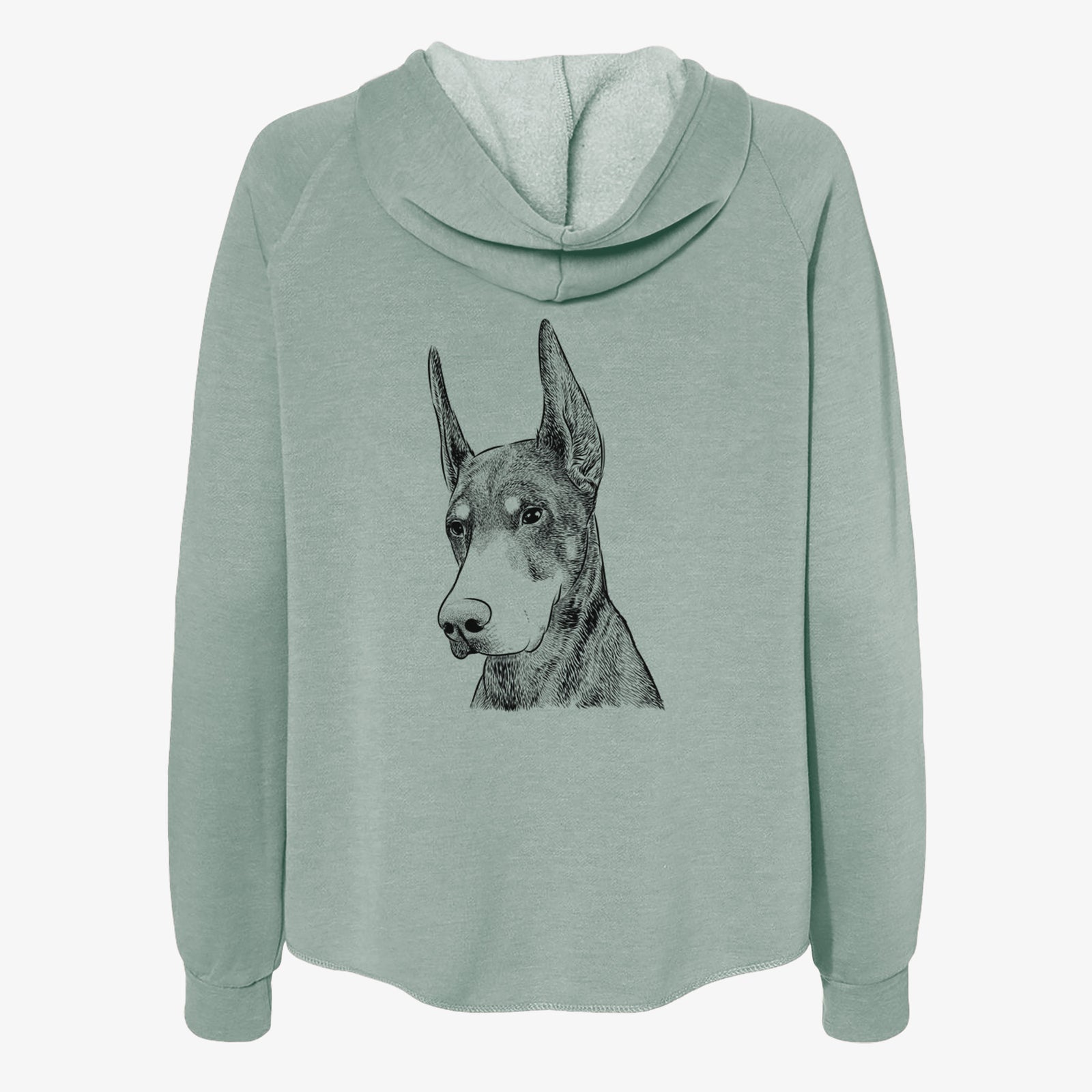 Sunny the Doberman Pinscher - Women's Cali Wave Zip-Up Sweatshirt