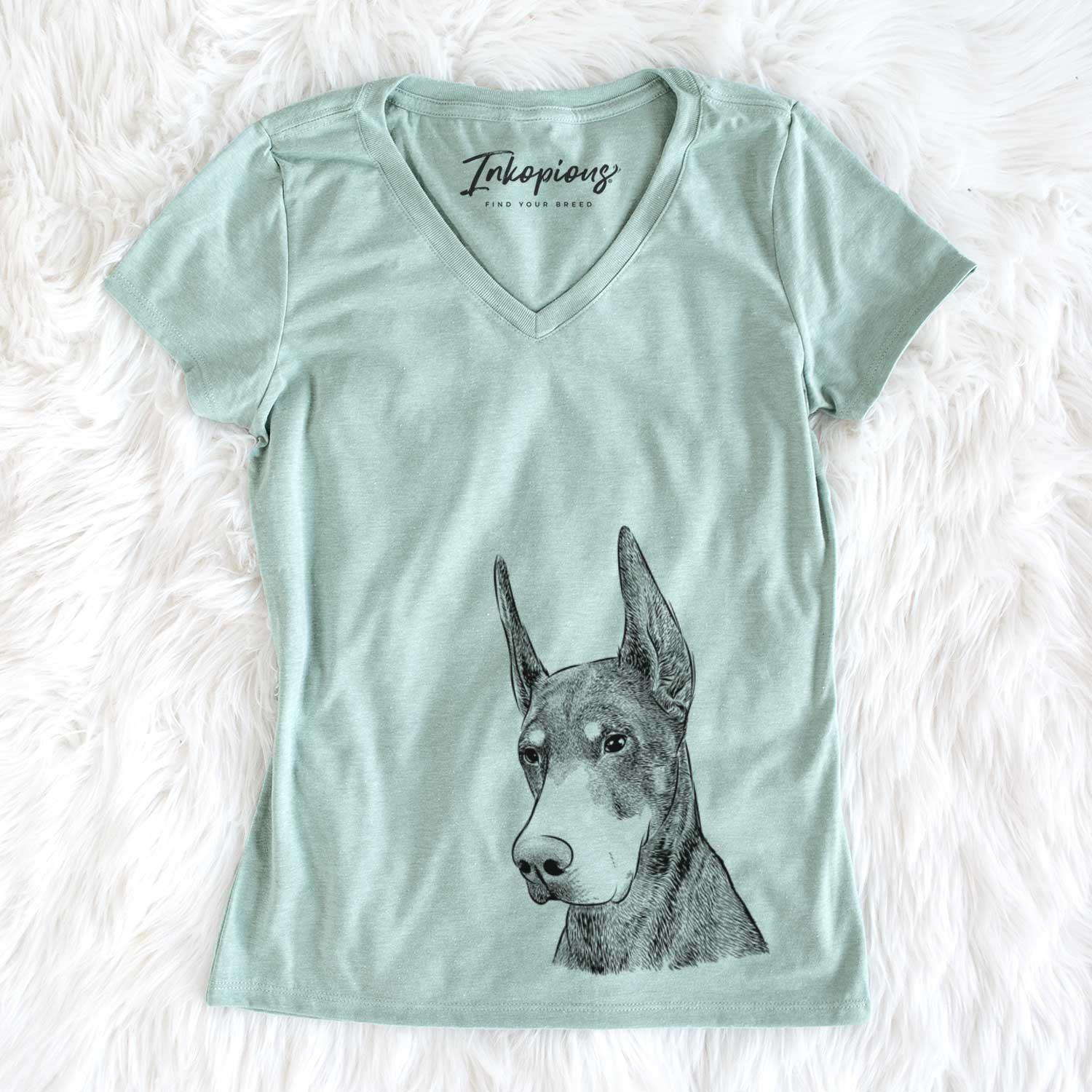 Sunny the Doberman Pinscher - Women's V-neck Shirt