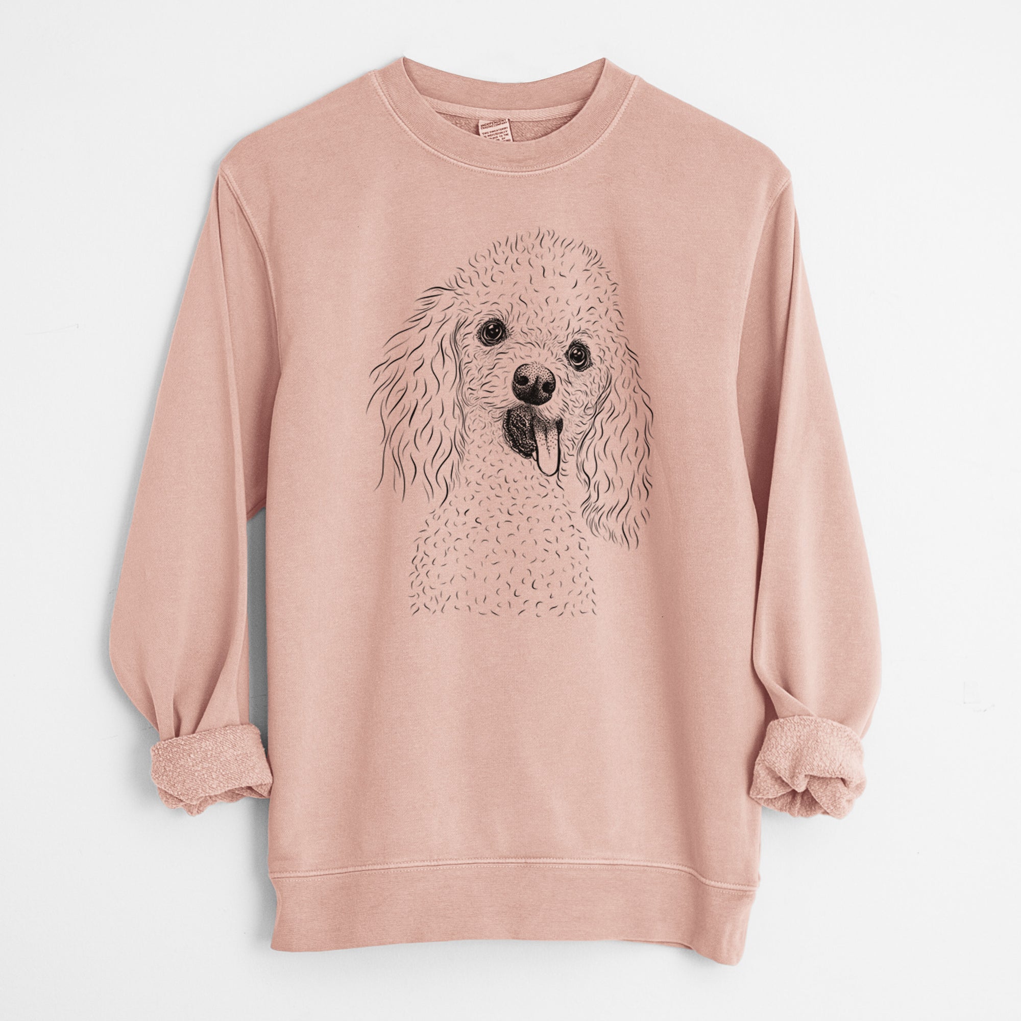 Bare Super Joey the Toy Poodle - Unisex Pigment Dyed Crew Sweatshirt