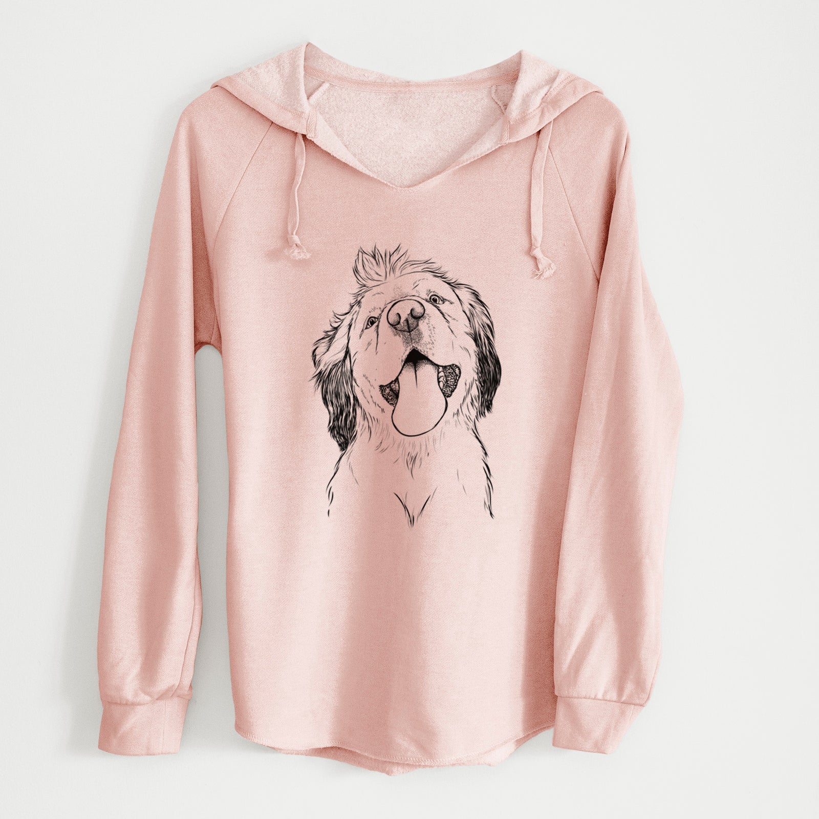 Bare Sven the Double Merle Spaniel Aussie Mix - Cali Wave Hooded Sweatshirt