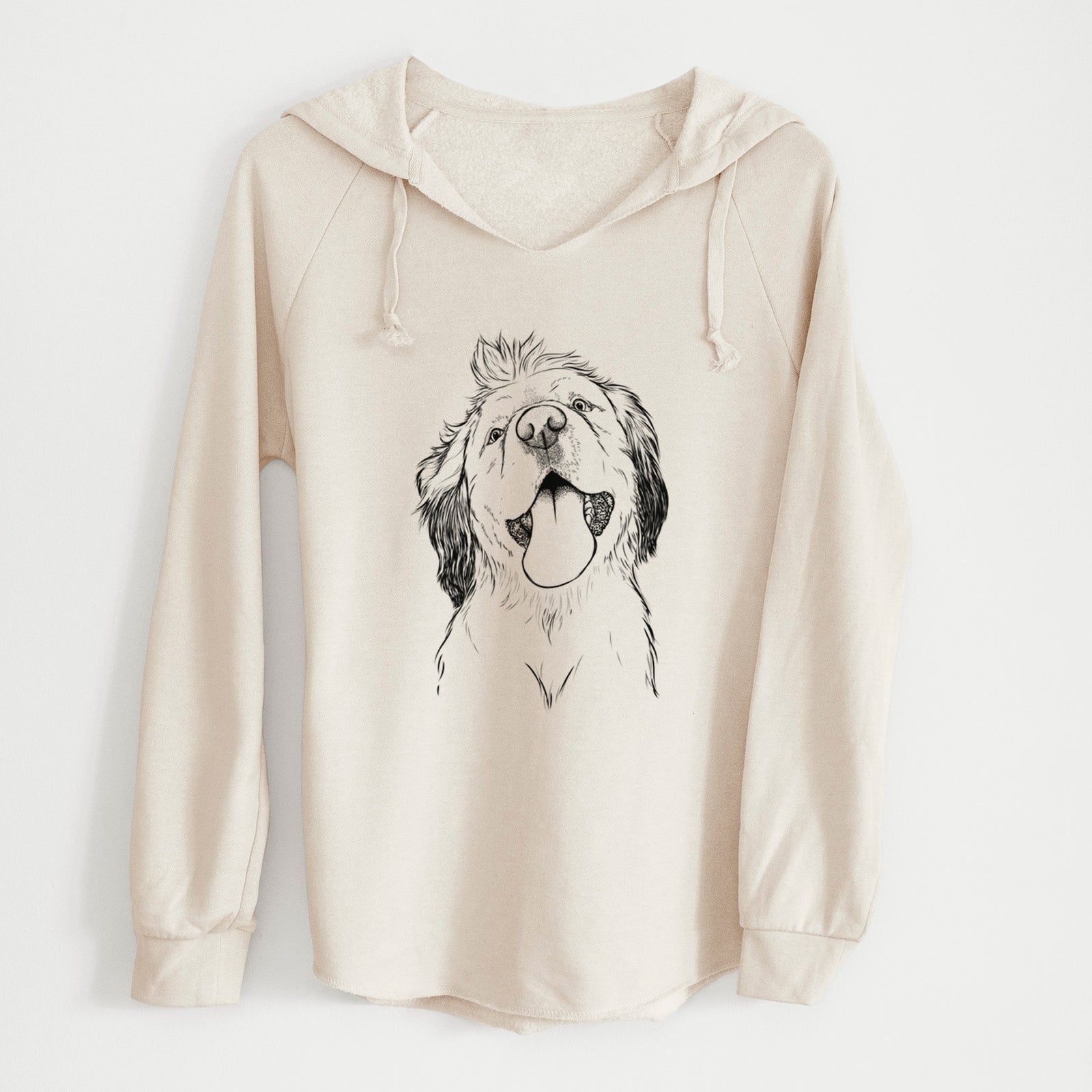 Bare Sven the Double Merle Spaniel Aussie Mix - Cali Wave Hooded Sweatshirt