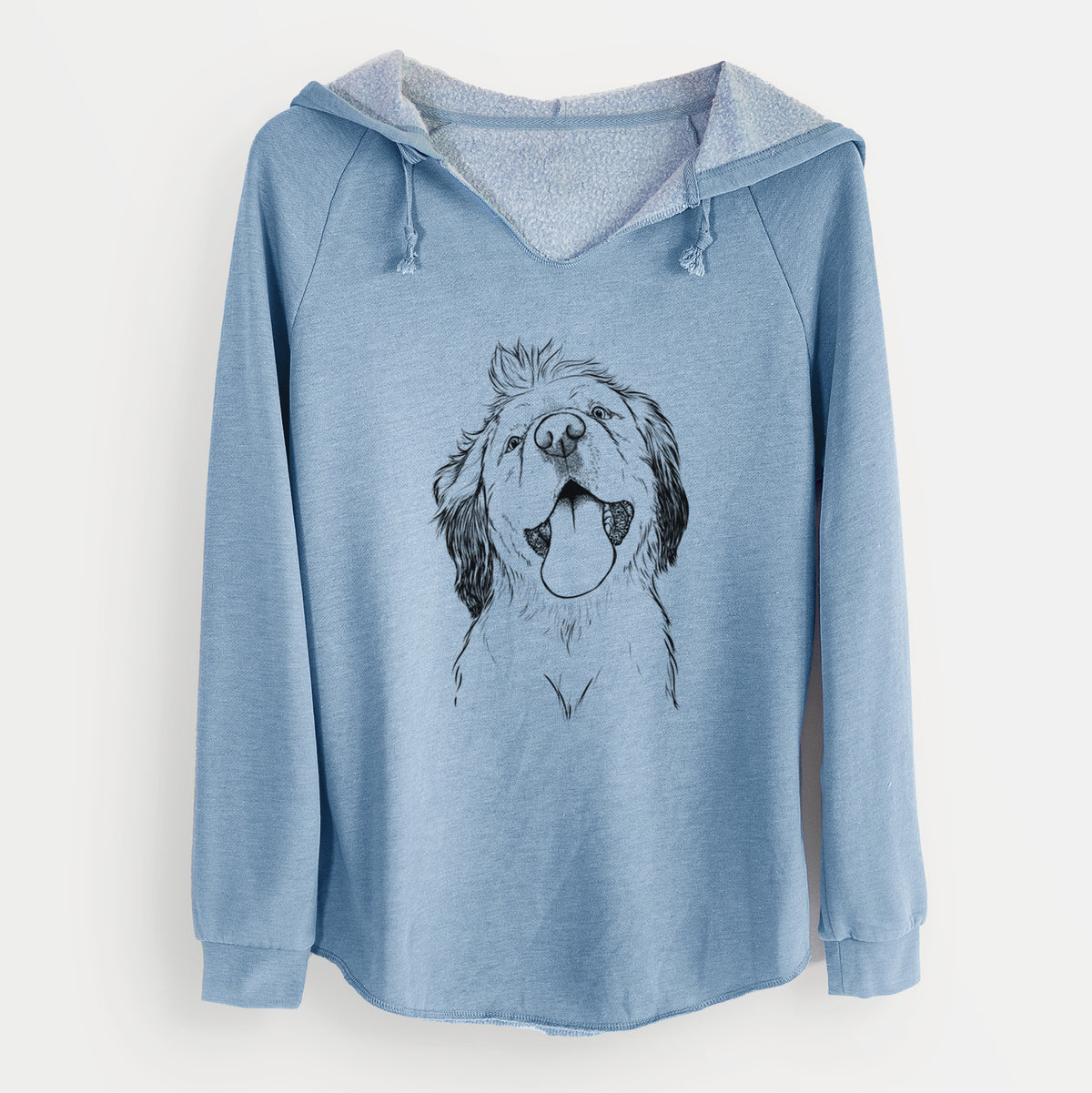Bare Sven the Double Merle Spaniel Aussie Mix - Cali Wave Hooded Sweatshirt