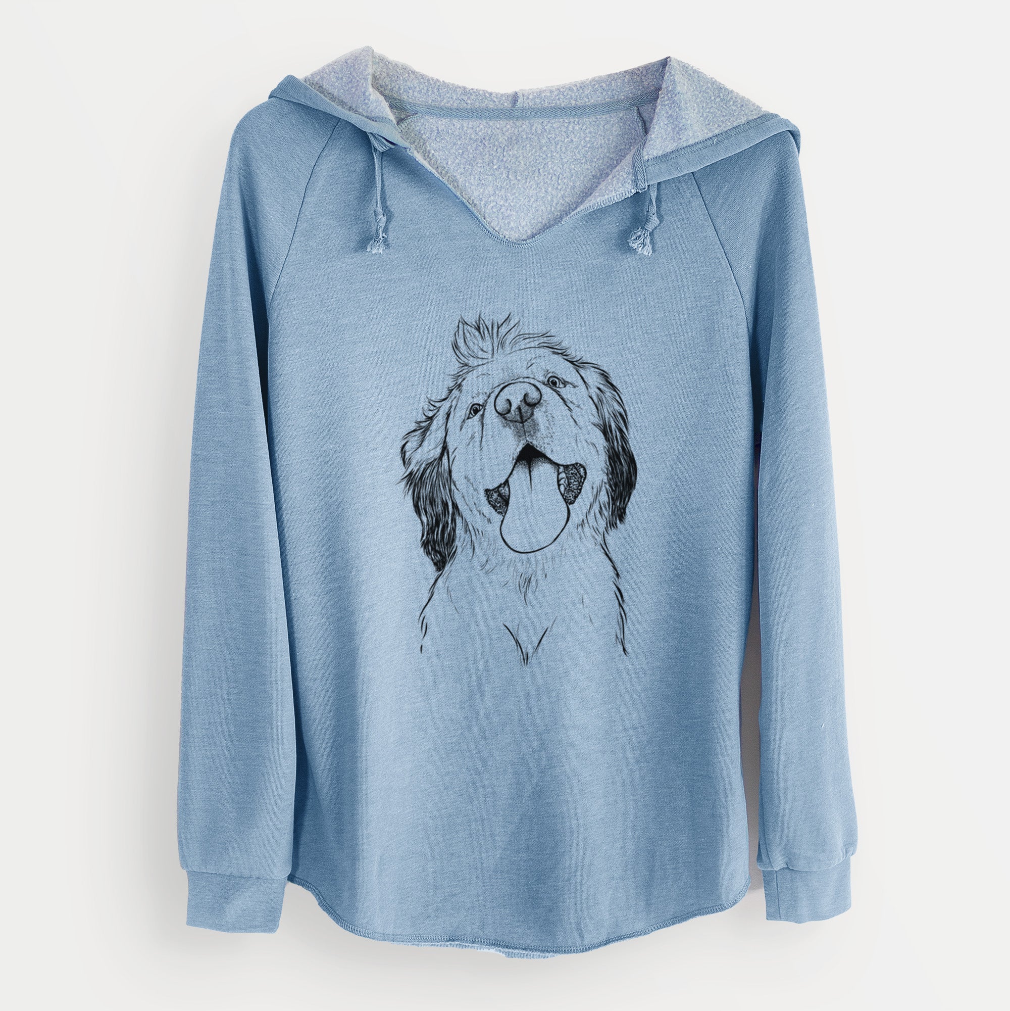 Bare Sven the Double Merle Spaniel Aussie Mix - Cali Wave Hooded Sweatshirt