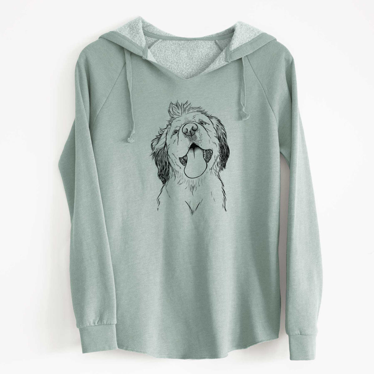 Bare Sven the Double Merle Spaniel Aussie Mix - Cali Wave Hooded Sweatshirt