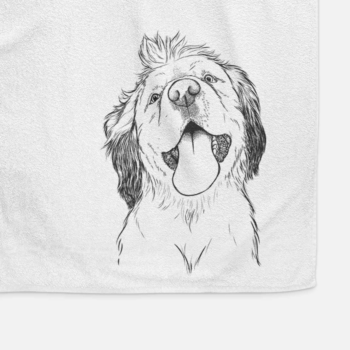 Sven the Double Merle Spaniel Aussie Mix Decorative Hand Towel