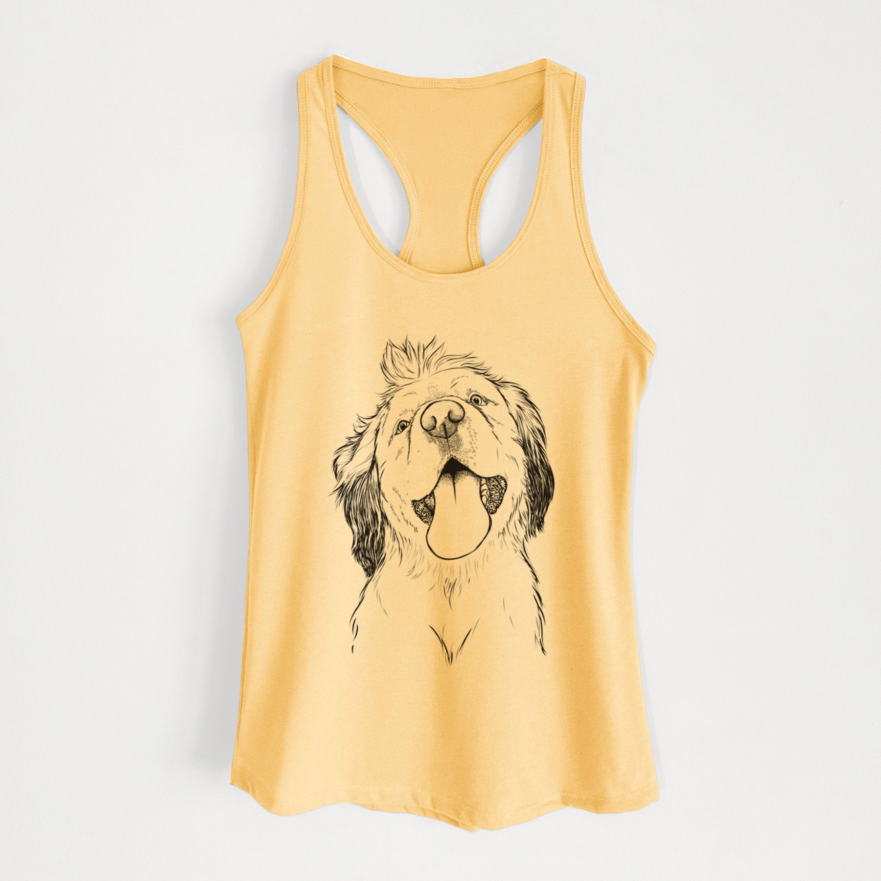 Sven the Double Merle Spaniel Aussie Mix - Women's Racerback Tanktop