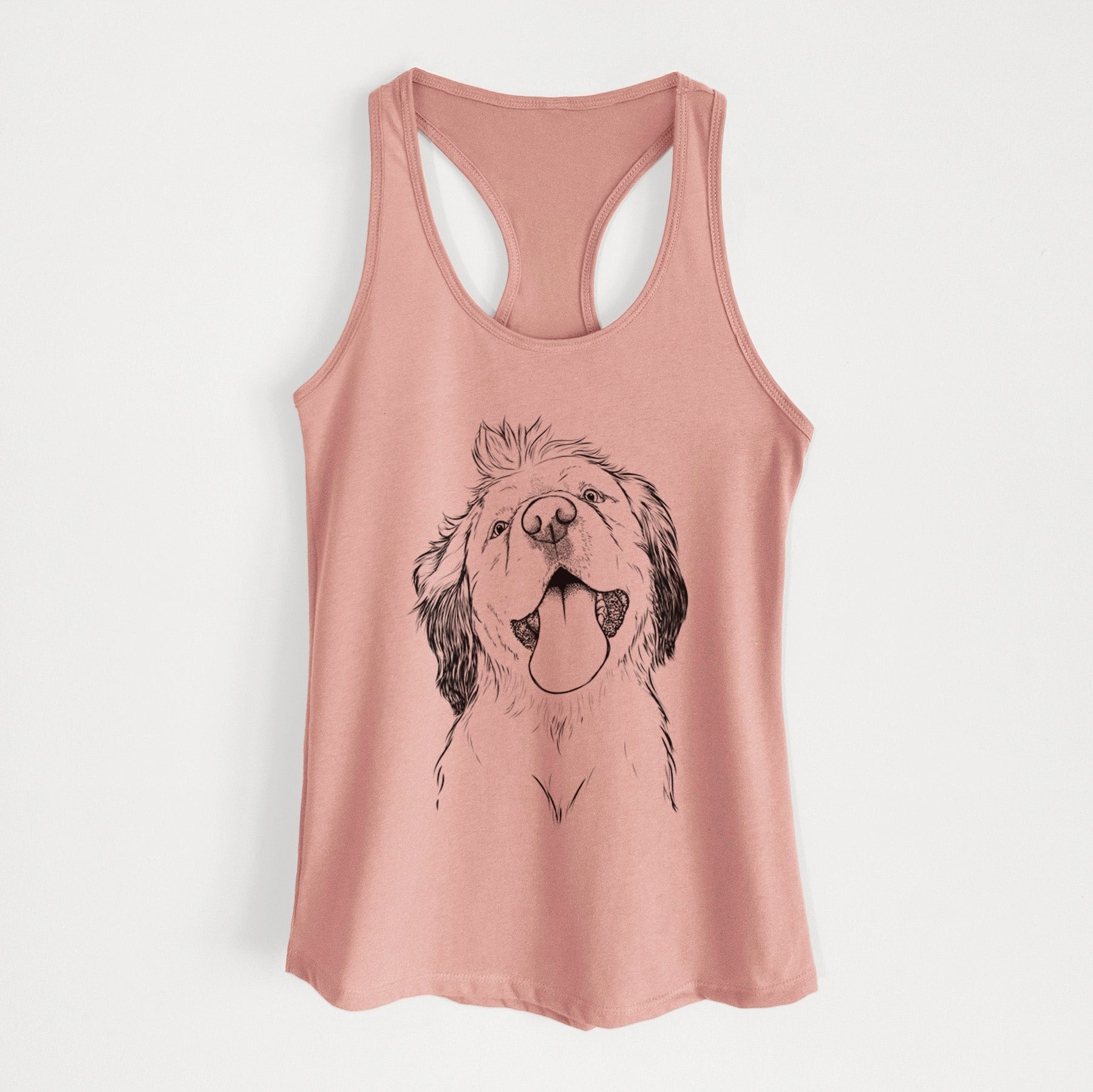 Sven the Double Merle Spaniel Aussie Mix - Women's Racerback Tanktop