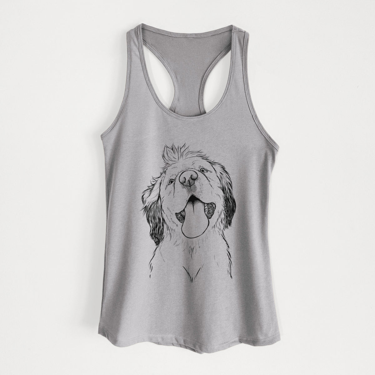 Sven the Double Merle Spaniel Aussie Mix - Women&#39;s Racerback Tanktop