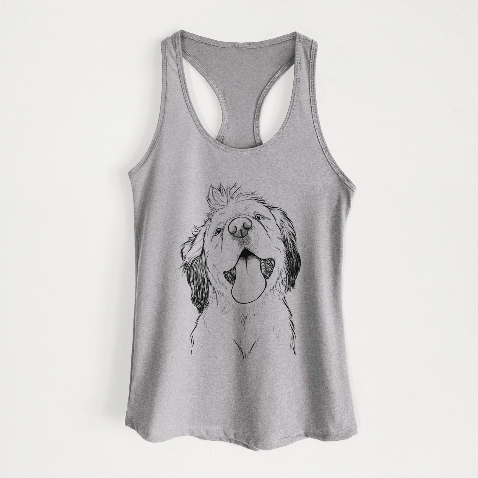 Sven the Double Merle Spaniel Aussie Mix - Women's Racerback Tanktop