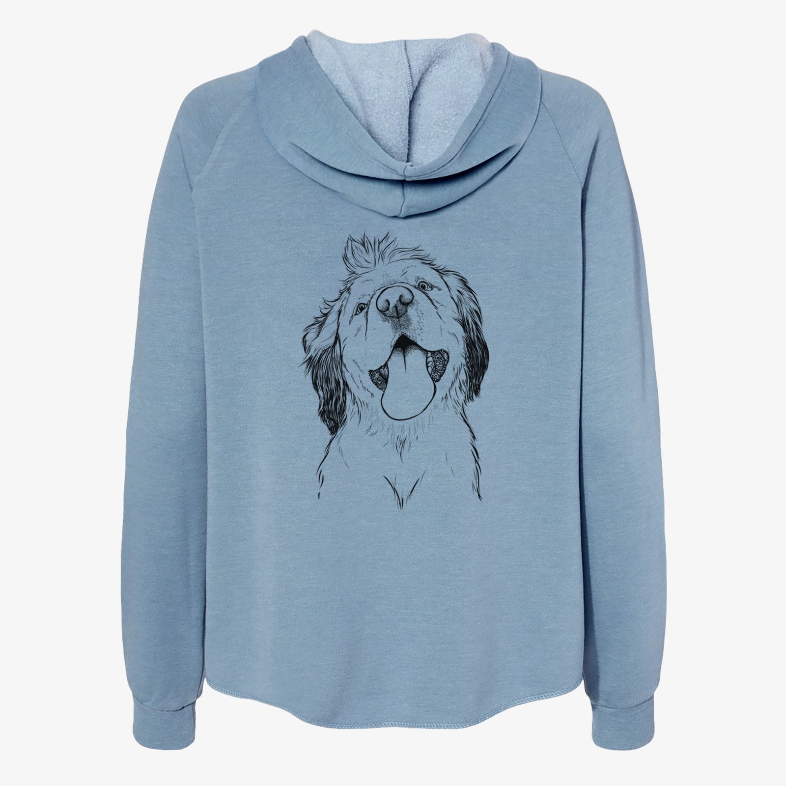 Sven the Double Merle Spaniel Aussie Mix - Women's Cali Wave Zip-Up Sweatshirt