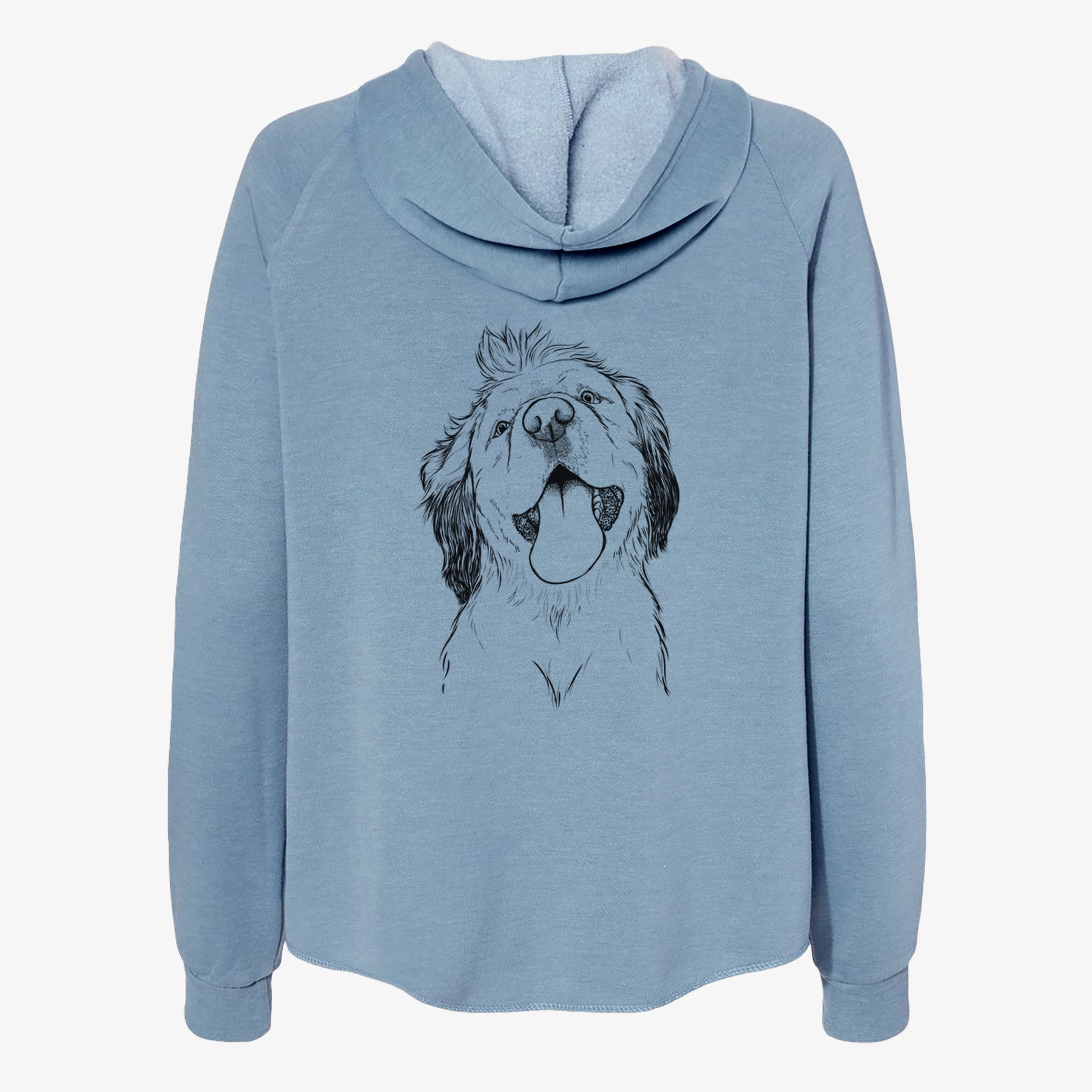 Sven the Double Merle Spaniel Aussie Mix - Women's Cali Wave Zip-Up Sweatshirt