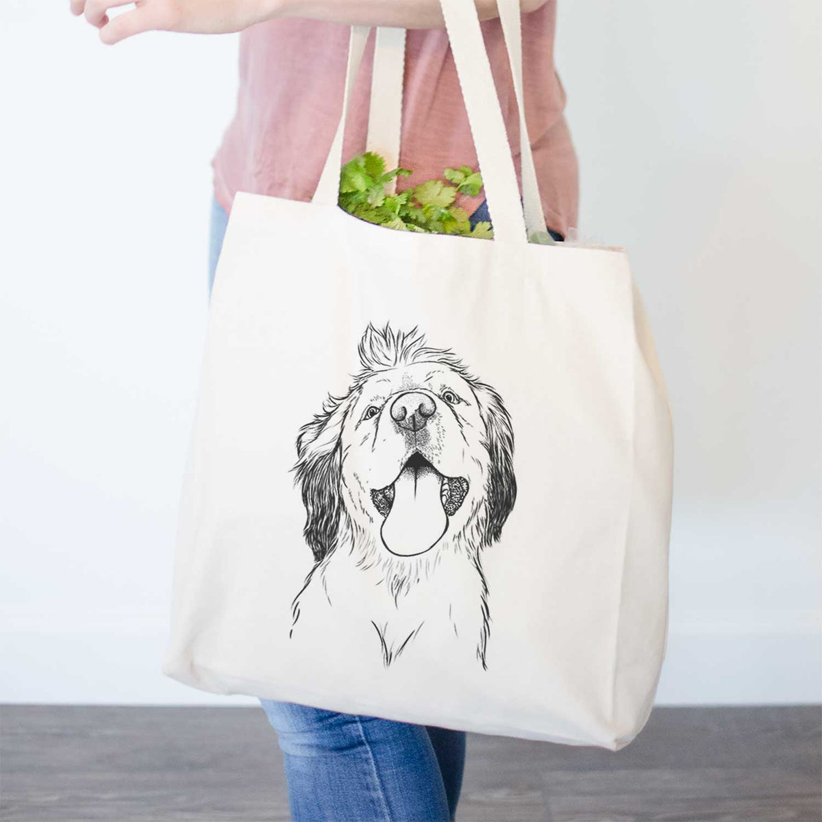 Sven the Double Merle Spaniel Aussie Mix - Tote Bag