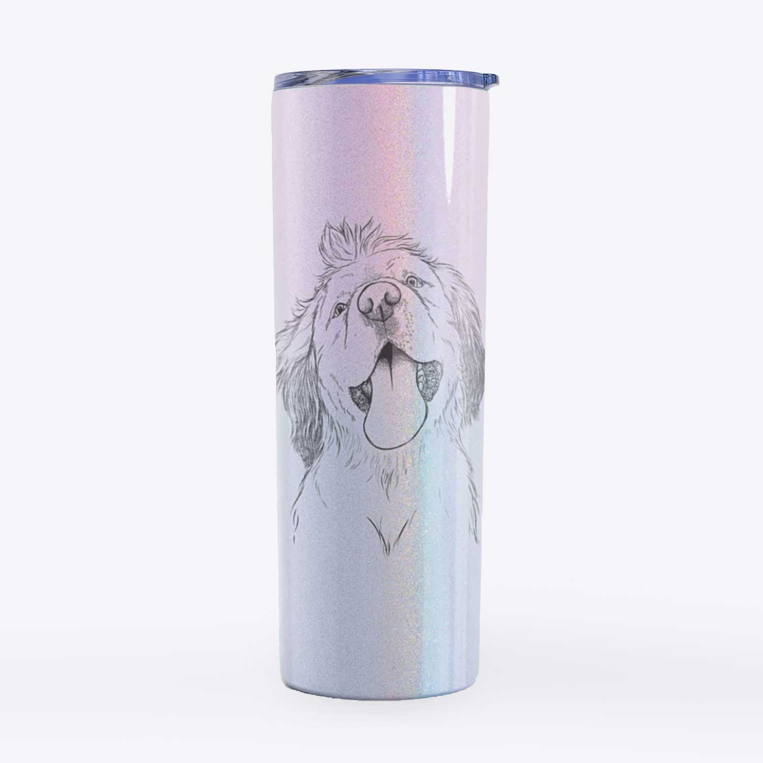 Sven the Double Merle Spaniel Aussie Mix - 20oz Skinny Tumbler