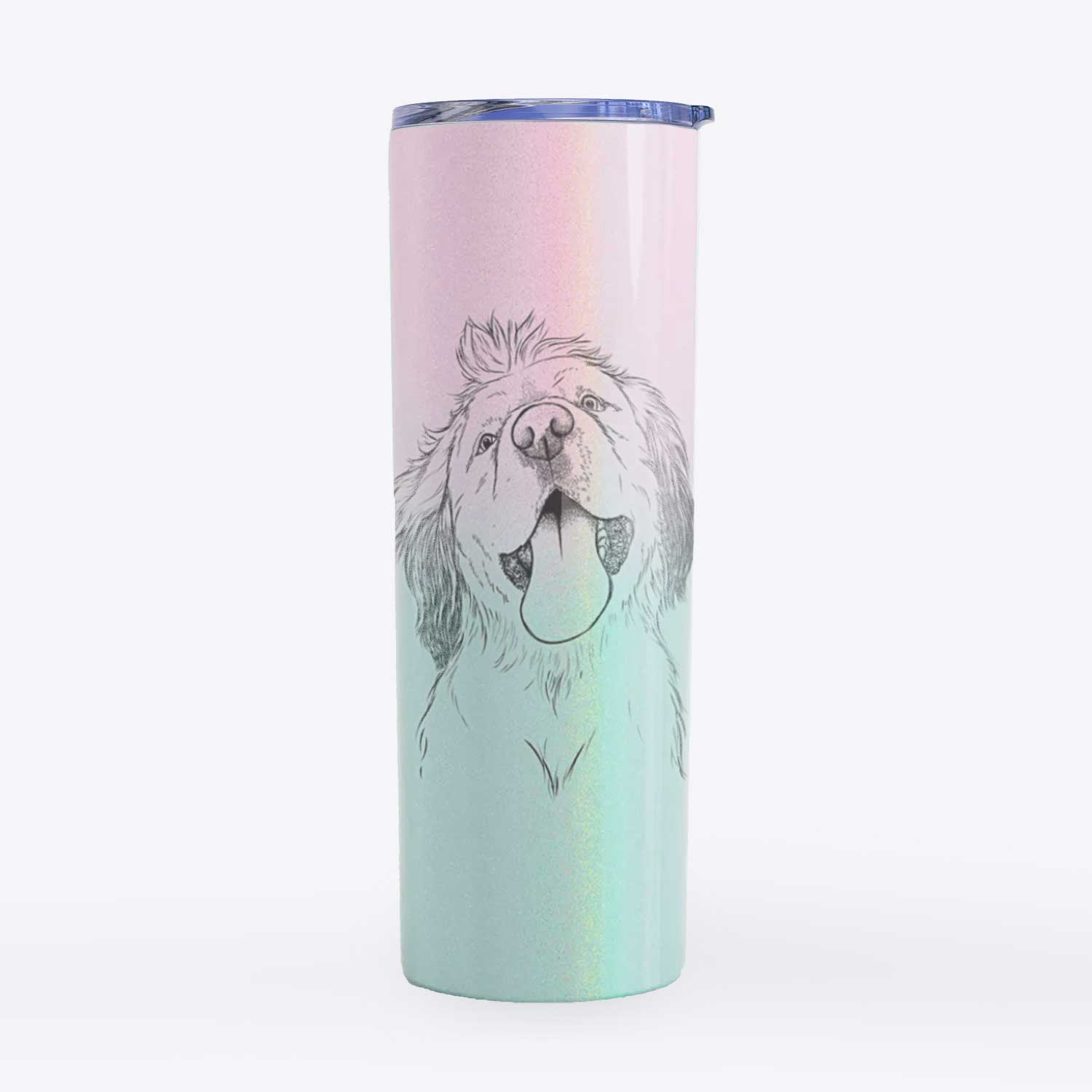 Sven the Double Merle Spaniel Aussie Mix - 20oz Skinny Tumbler