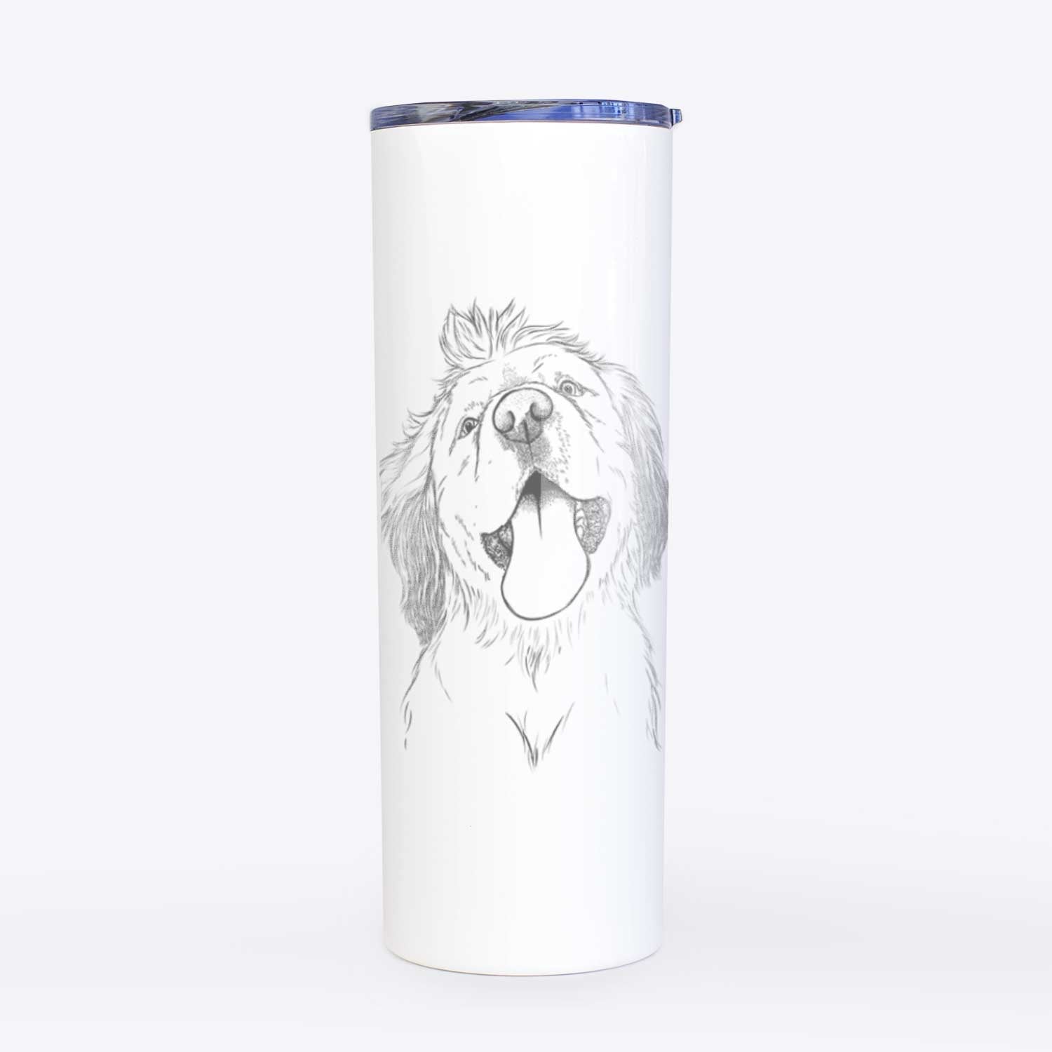 Sven the Double Merle Spaniel Aussie Mix - 20oz Skinny Tumbler