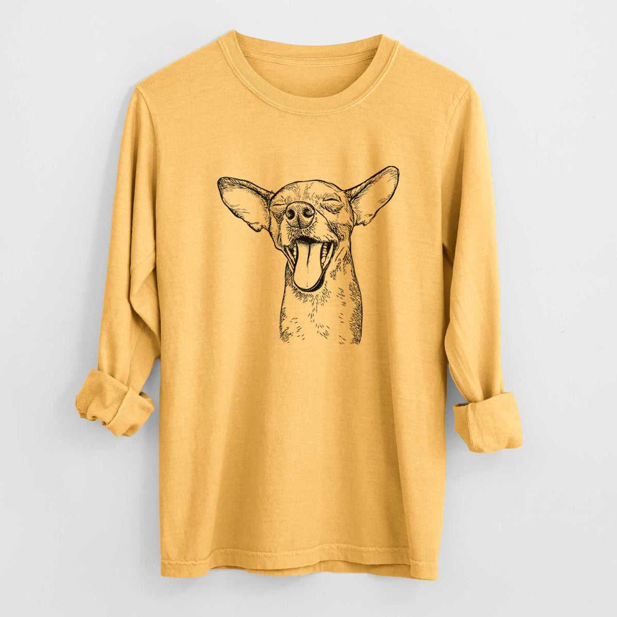 Bare SweetBailey the Chihuahua Mix - Heavyweight 100% Cotton Long Sleeve