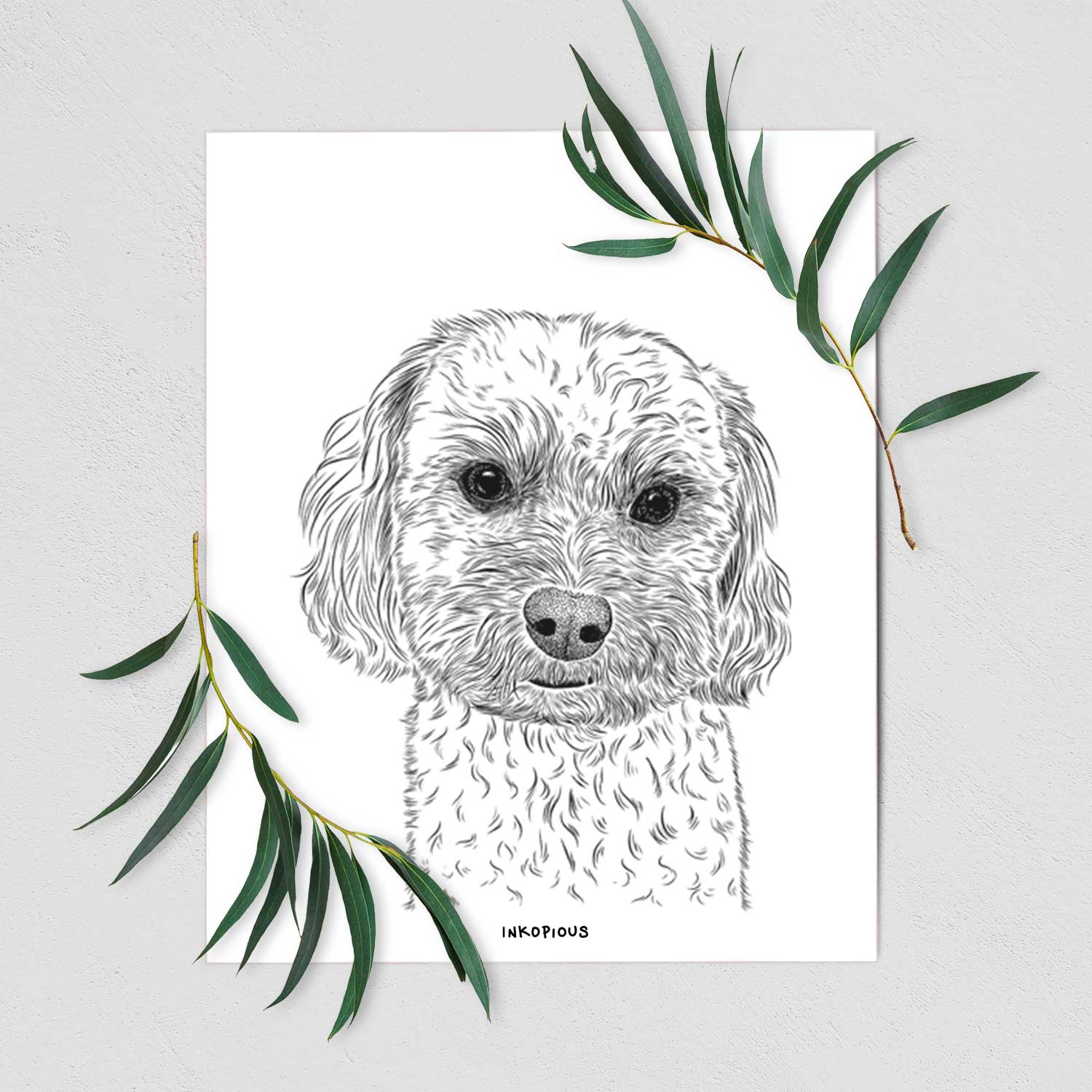 Sweet George the Mixed Breed Art Print