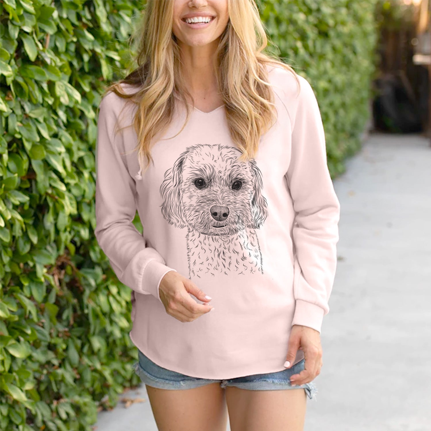 Bare Sweet George the Mixed Breed - Cali Wave Hooded Sweatshirt