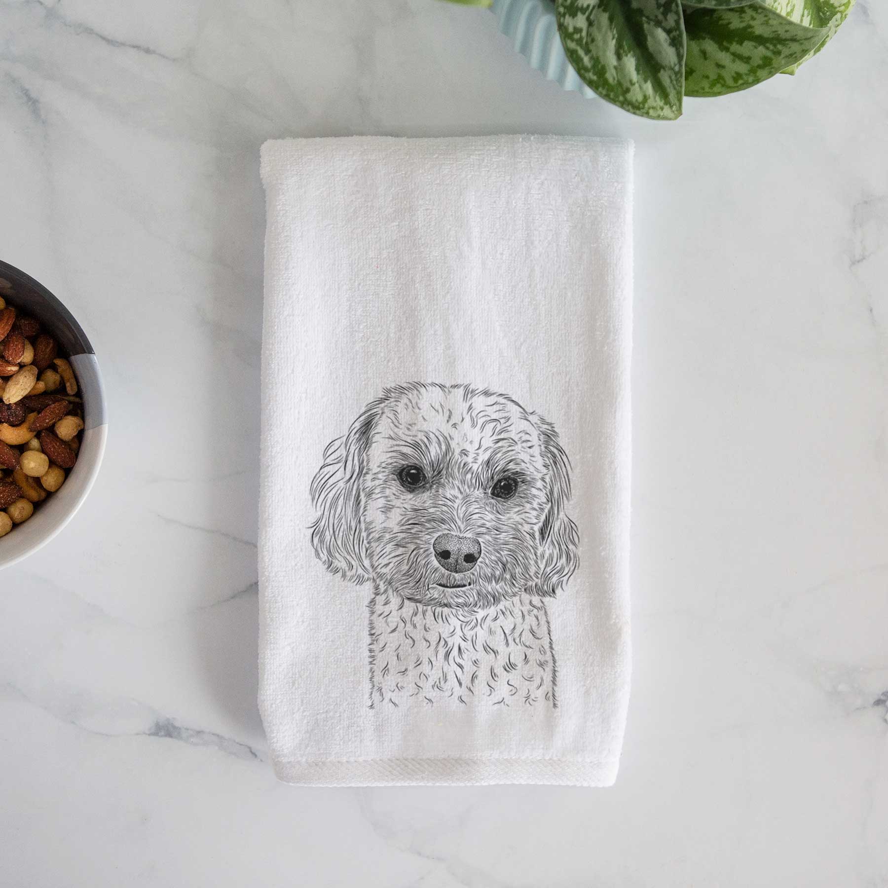 Sweet George the Mixed Breed Decorative Hand Towel