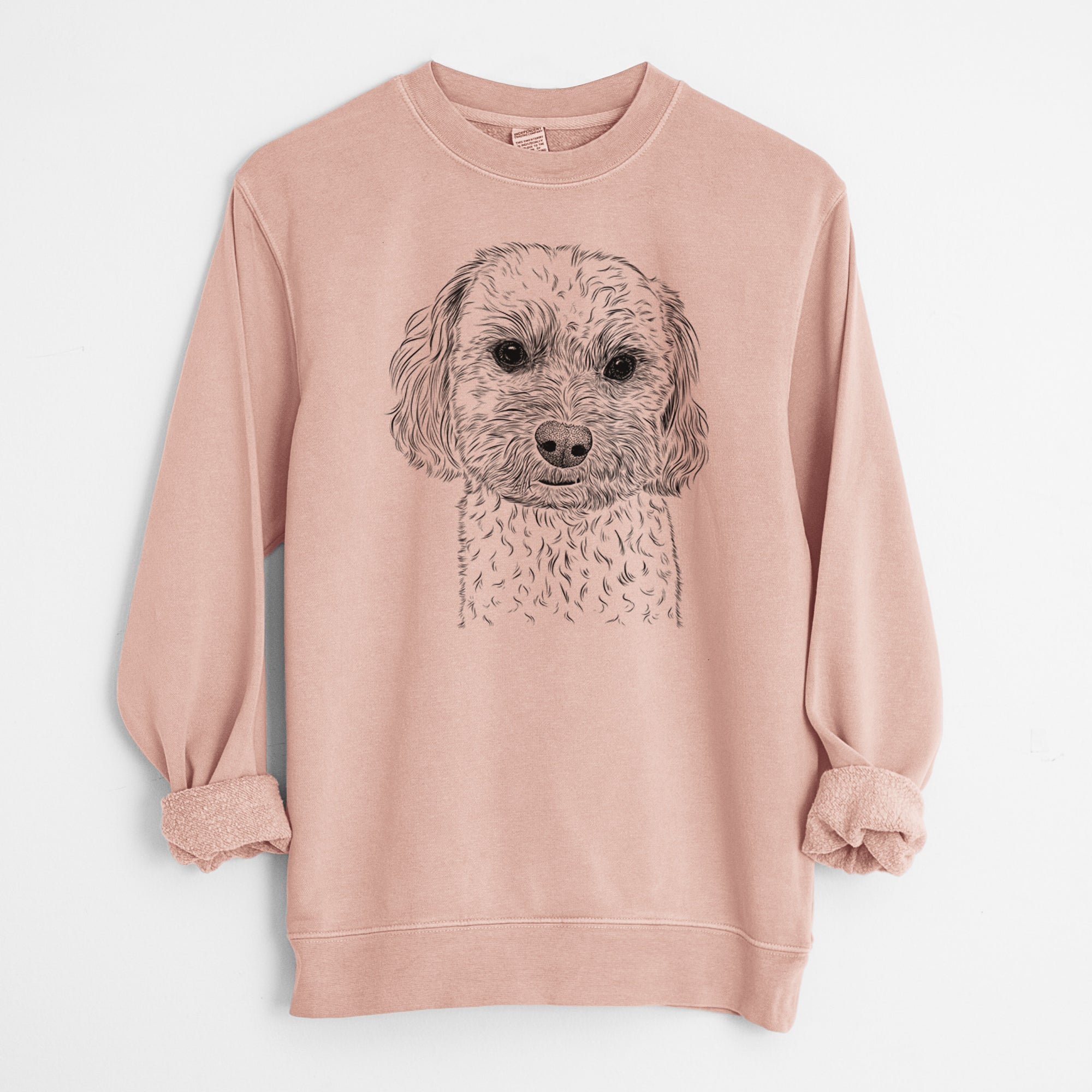 Bare Sweet George the Mixed Breed - Unisex Pigment Dyed Crew Sweatshirt