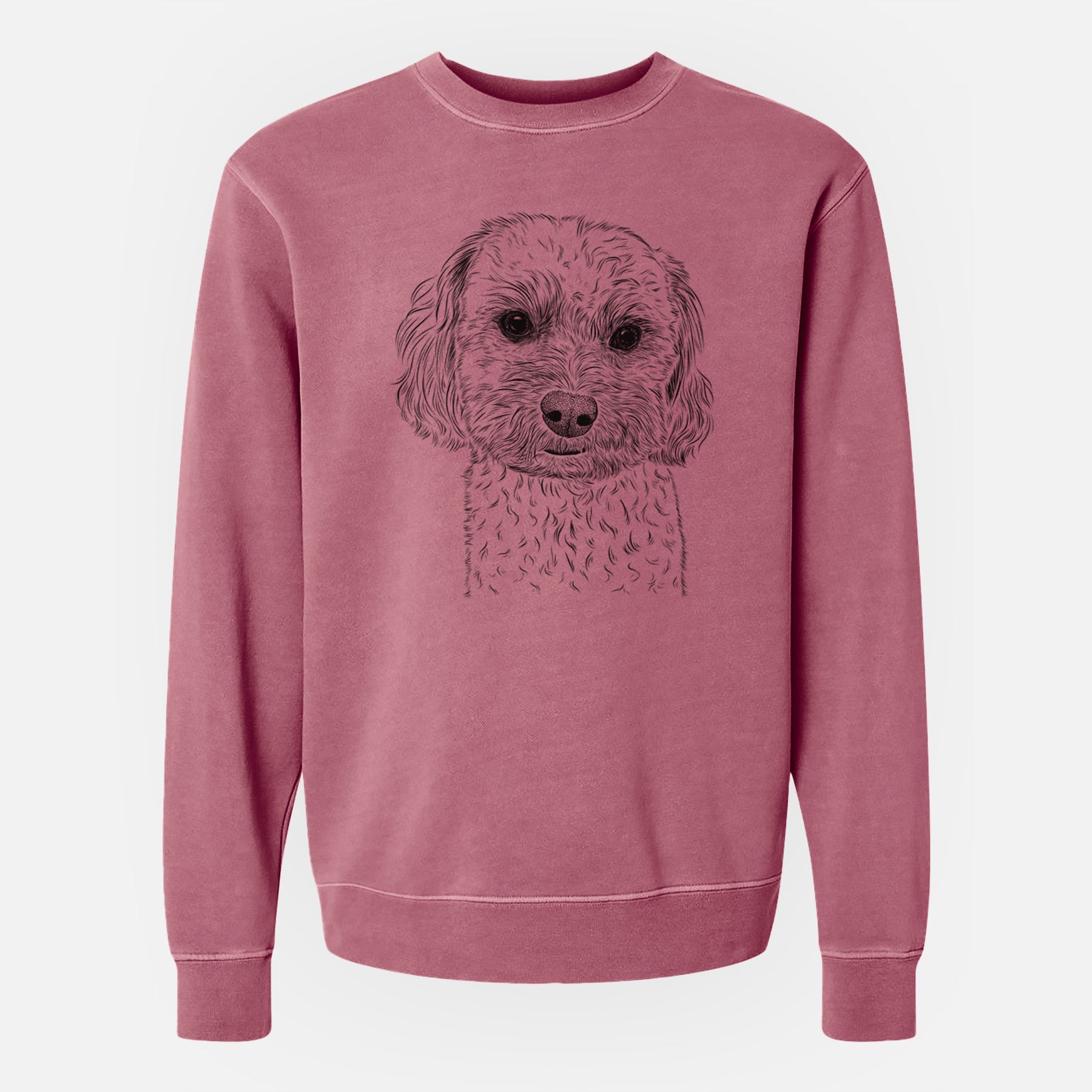 Bare Sweet George the Mixed Breed - Unisex Pigment Dyed Crew Sweatshirt