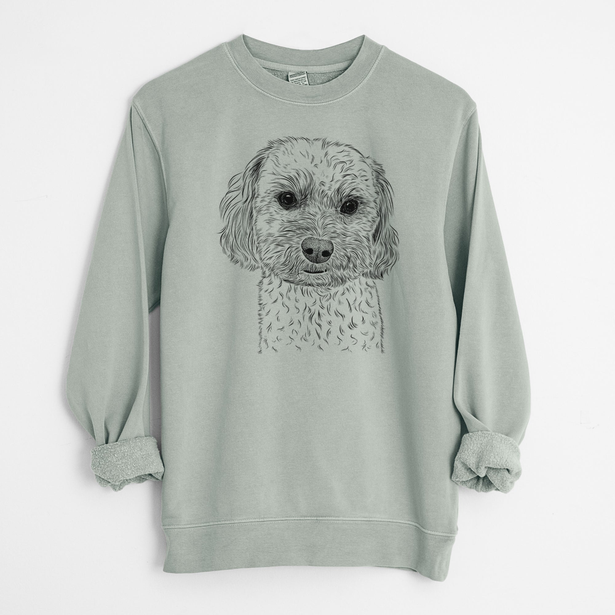 Bare Sweet George the Mixed Breed - Unisex Pigment Dyed Crew Sweatshirt