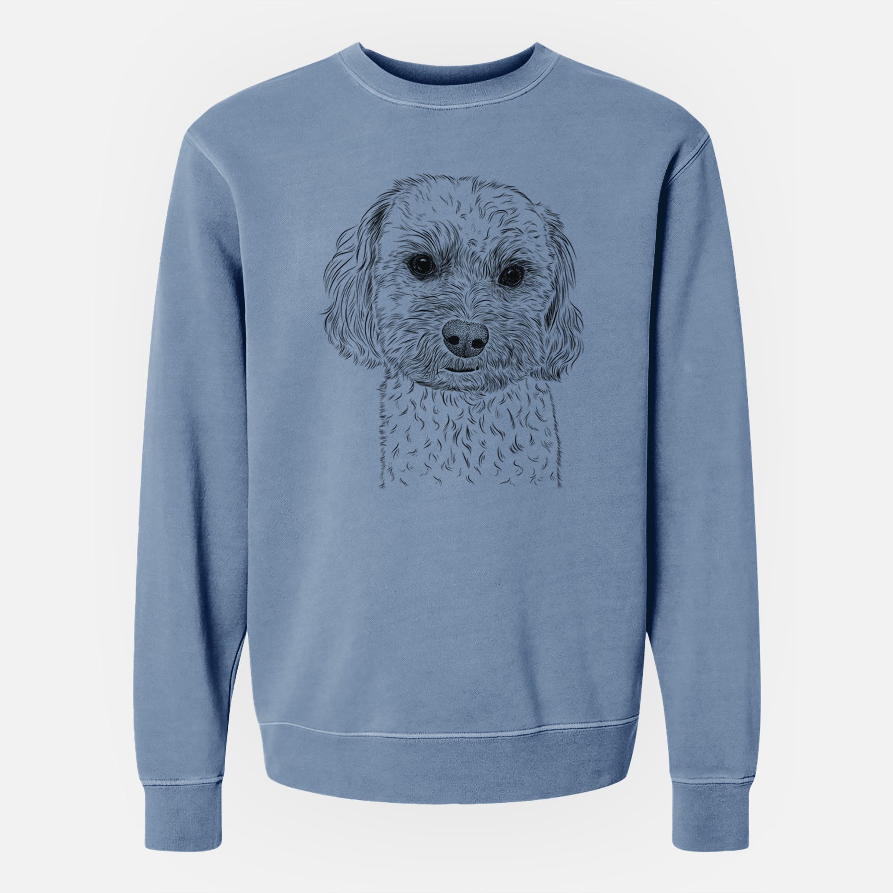 Bare Sweet George the Mixed Breed - Unisex Pigment Dyed Crew Sweatshirt