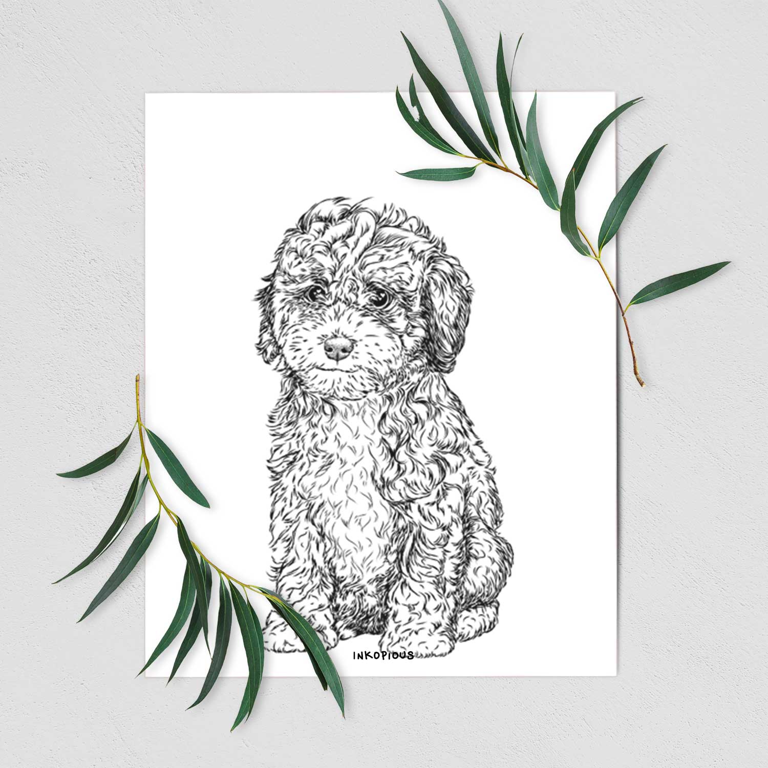 Sweet Tea the Mini Doodle Art Print