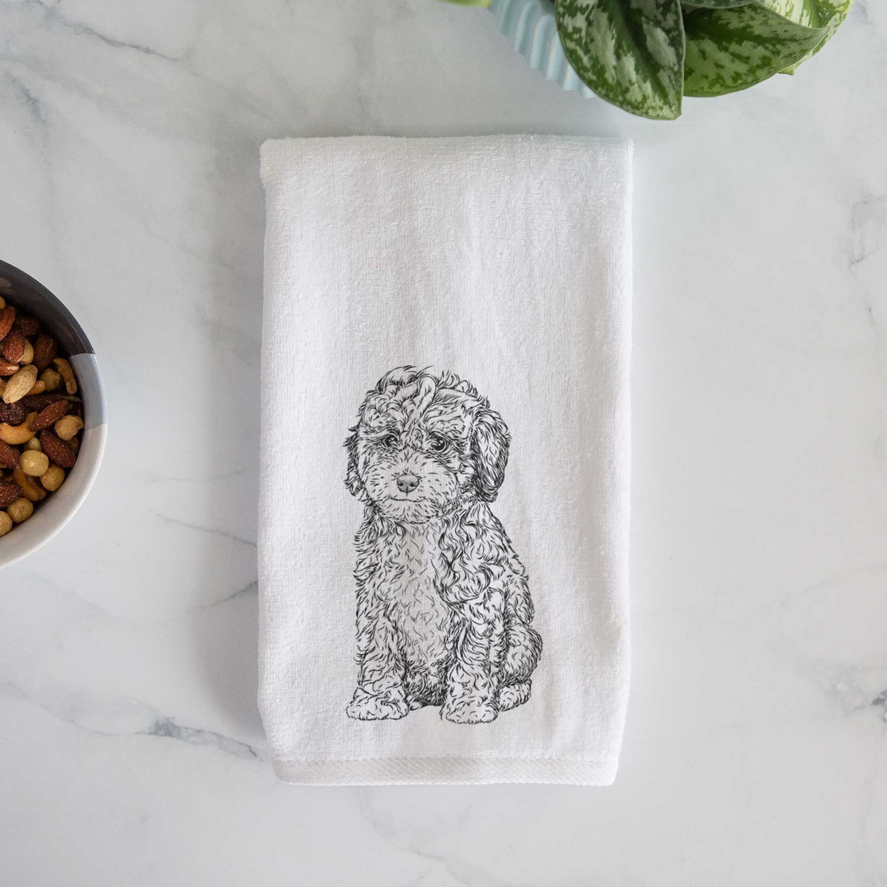 Sweet Tea the Mini Doodle Decorative Hand Towel