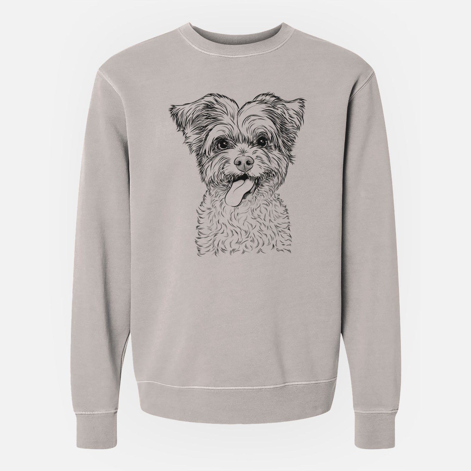 Bare Sweetie the Terrier Mix - Unisex Pigment Dyed Crew Sweatshirt