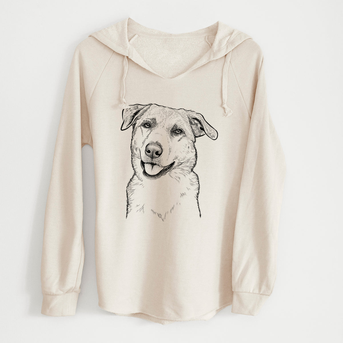 Bare Sydney the Great Pyrenees Australian Shepherd Mix - Cali Wave Hooded Sweatshirt