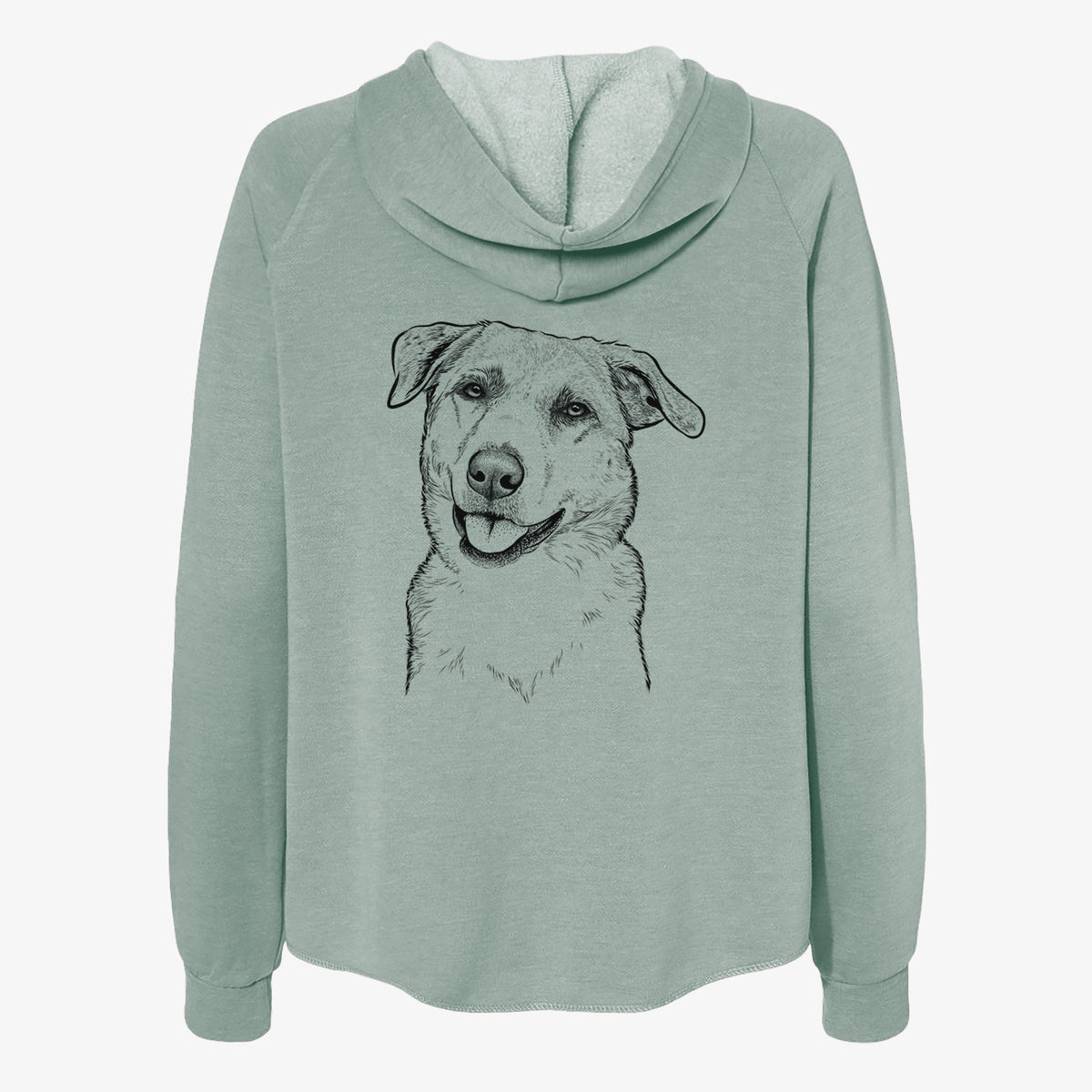 Sydney the Great Pyrenees Australian Shepherd Mix - Women's Cali Wave Zip-Up Sweatshirt