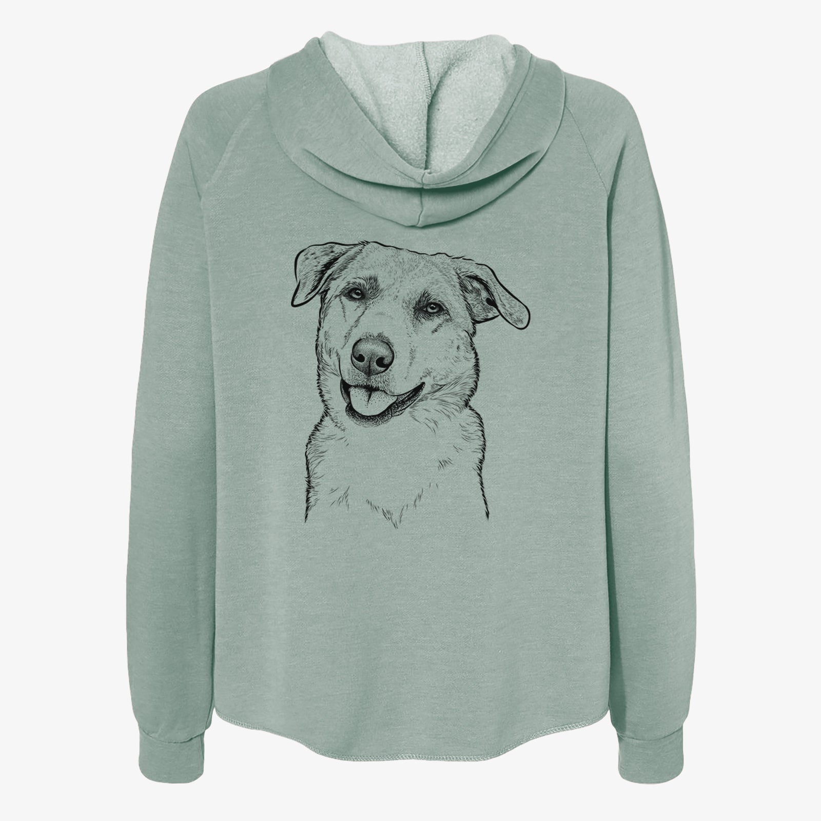 Sydney the Great Pyrenees Australian Shepherd Mix - Women's Cali Wave Zip-Up Sweatshirt