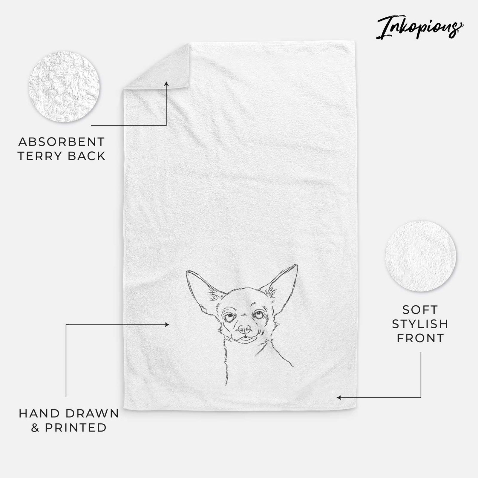 Tabitha the Chihuahua Decorative Hand Towel