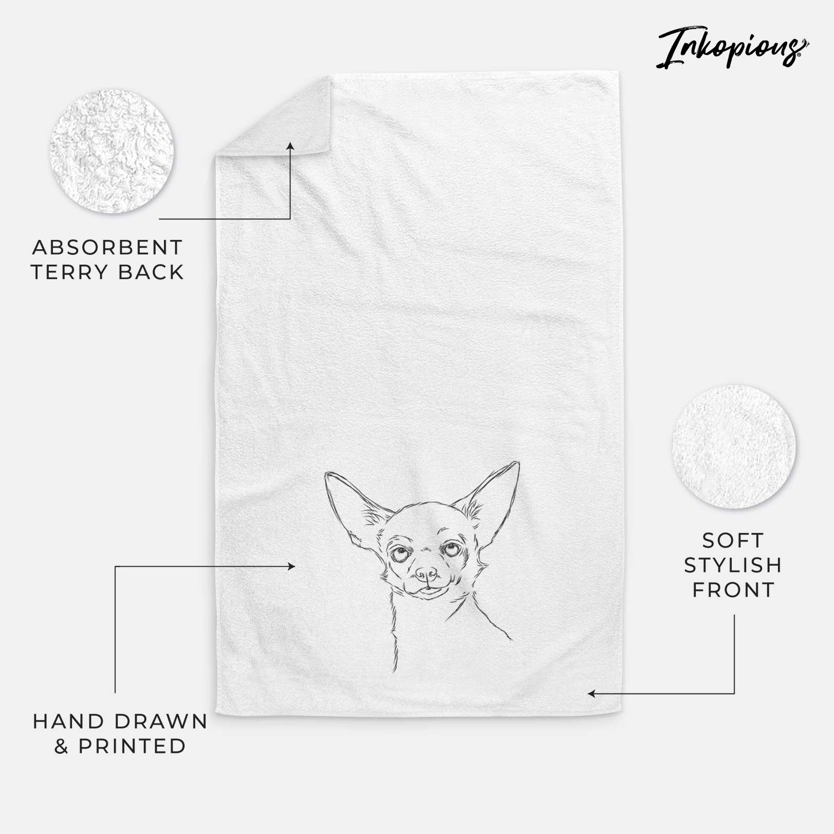 Tabitha the Chihuahua Decorative Hand Towel