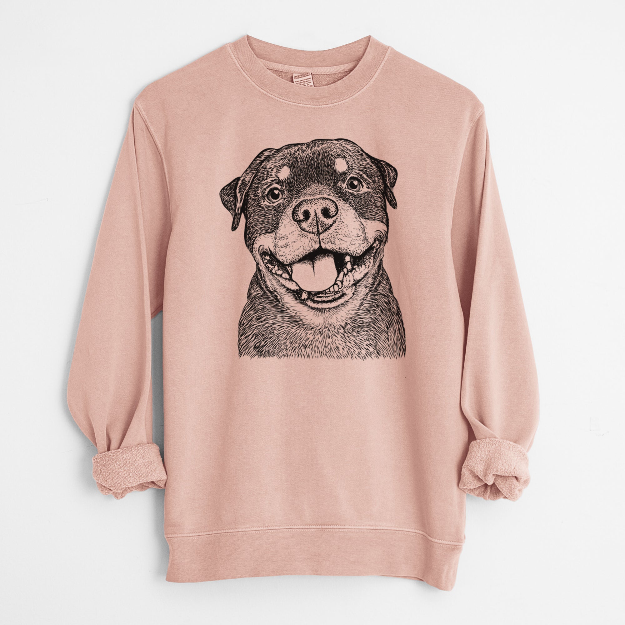 Bare Talos the Rottweiler - Unisex Pigment Dyed Crew Sweatshirt