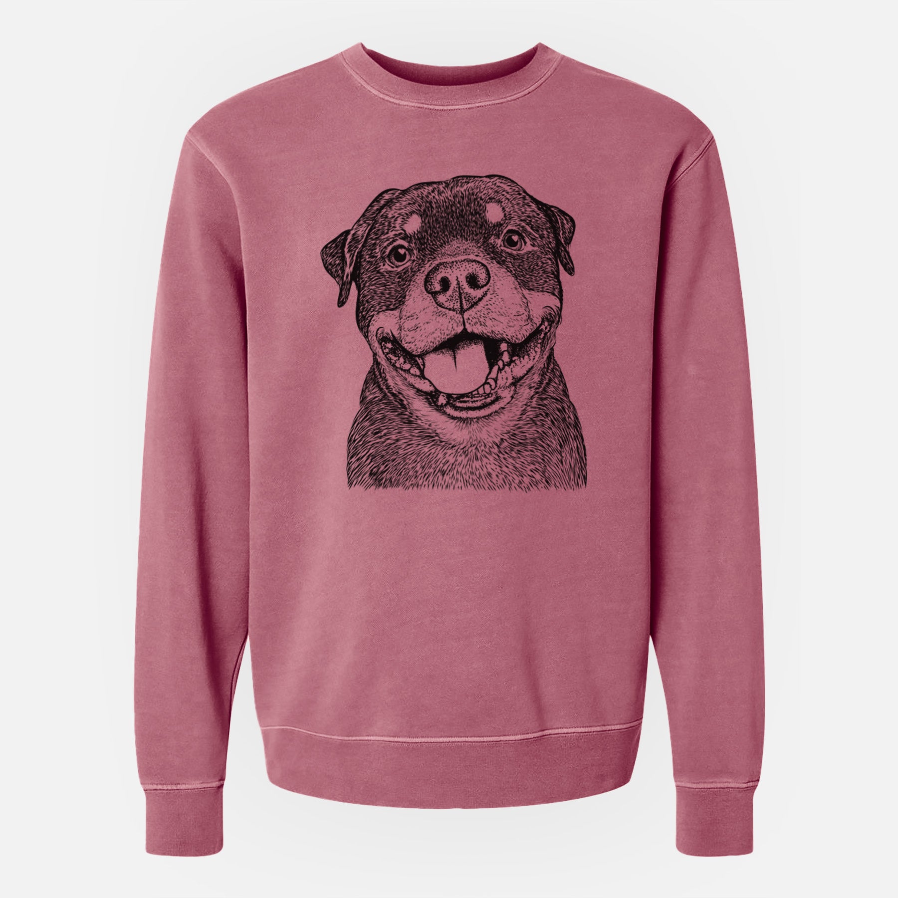 Bare Talos the Rottweiler - Unisex Pigment Dyed Crew Sweatshirt