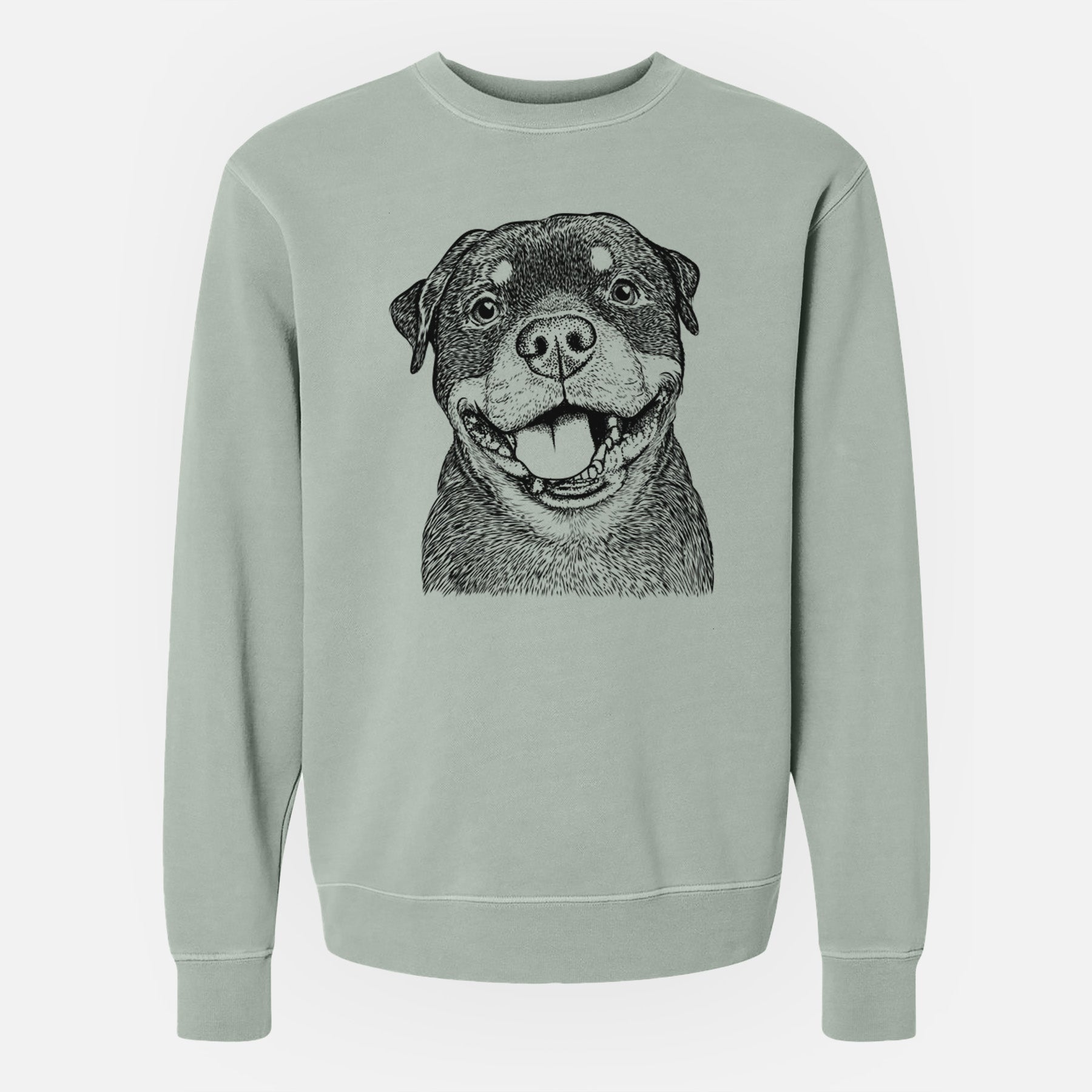 Bare Talos the Rottweiler - Unisex Pigment Dyed Crew Sweatshirt